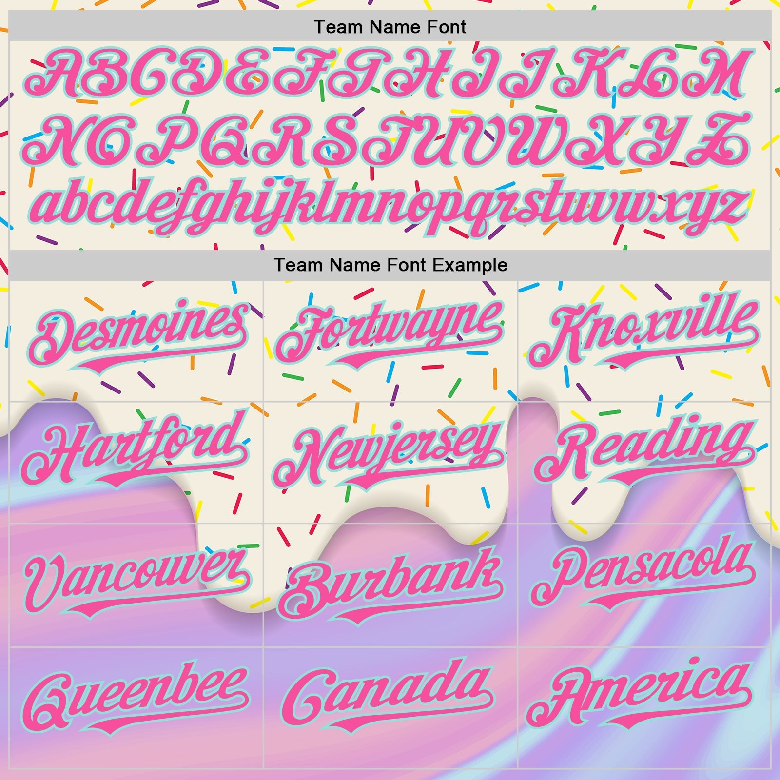 Custom Cream Pink-Ice Blue Foodie Dripping Ice Cream Authentic Baseball Jersey view 4