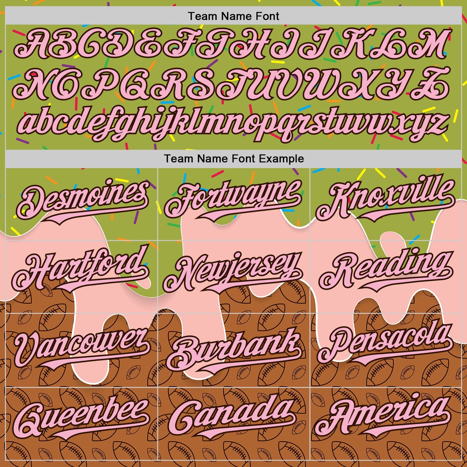 Custom Green Light Pink-Brown Foodie Dripping Ice Cream Authentic Baseball Jersey view 4