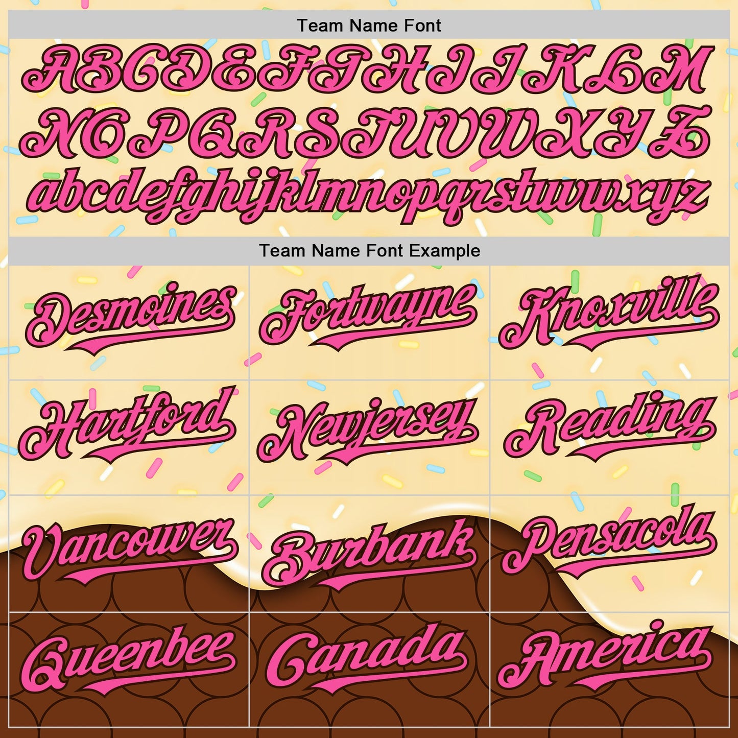 Custom Yellow Pink-Brown Foodie Dripping Ice Cream Authentic Baseball Jersey view 4