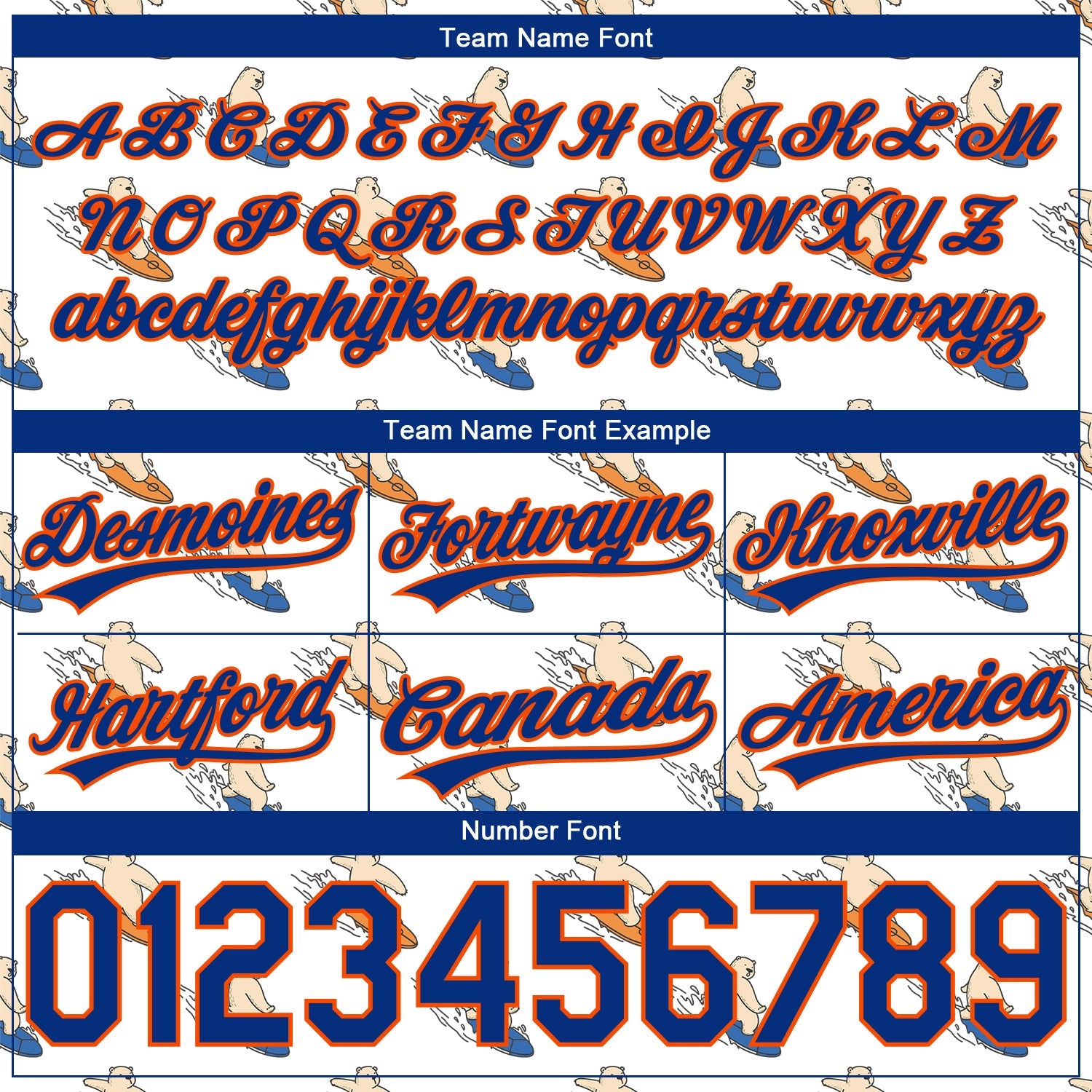 Custom White Royal-Orange 3D Pattern Bears Surfing Authentic Basketball Shorts view 3