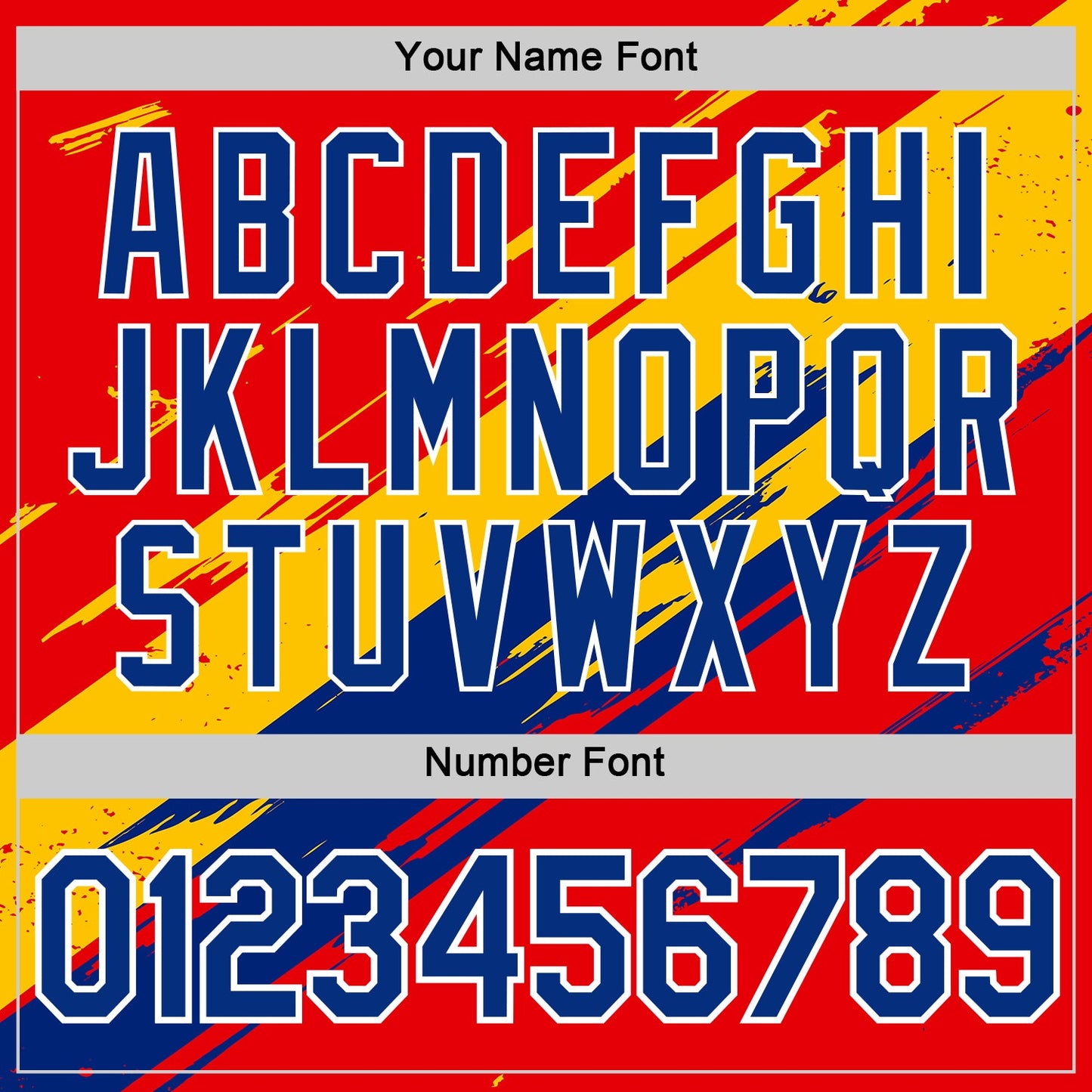 Custom Red Royal Yellow-White Colombia Splash Performance T-Shirt view 4