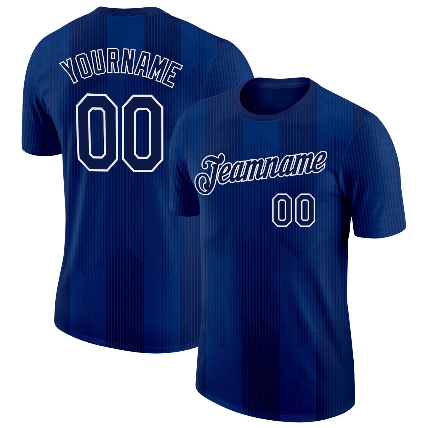 Custom Navy White-US Navy Blue Scotland Performance T-Shirt - Main View