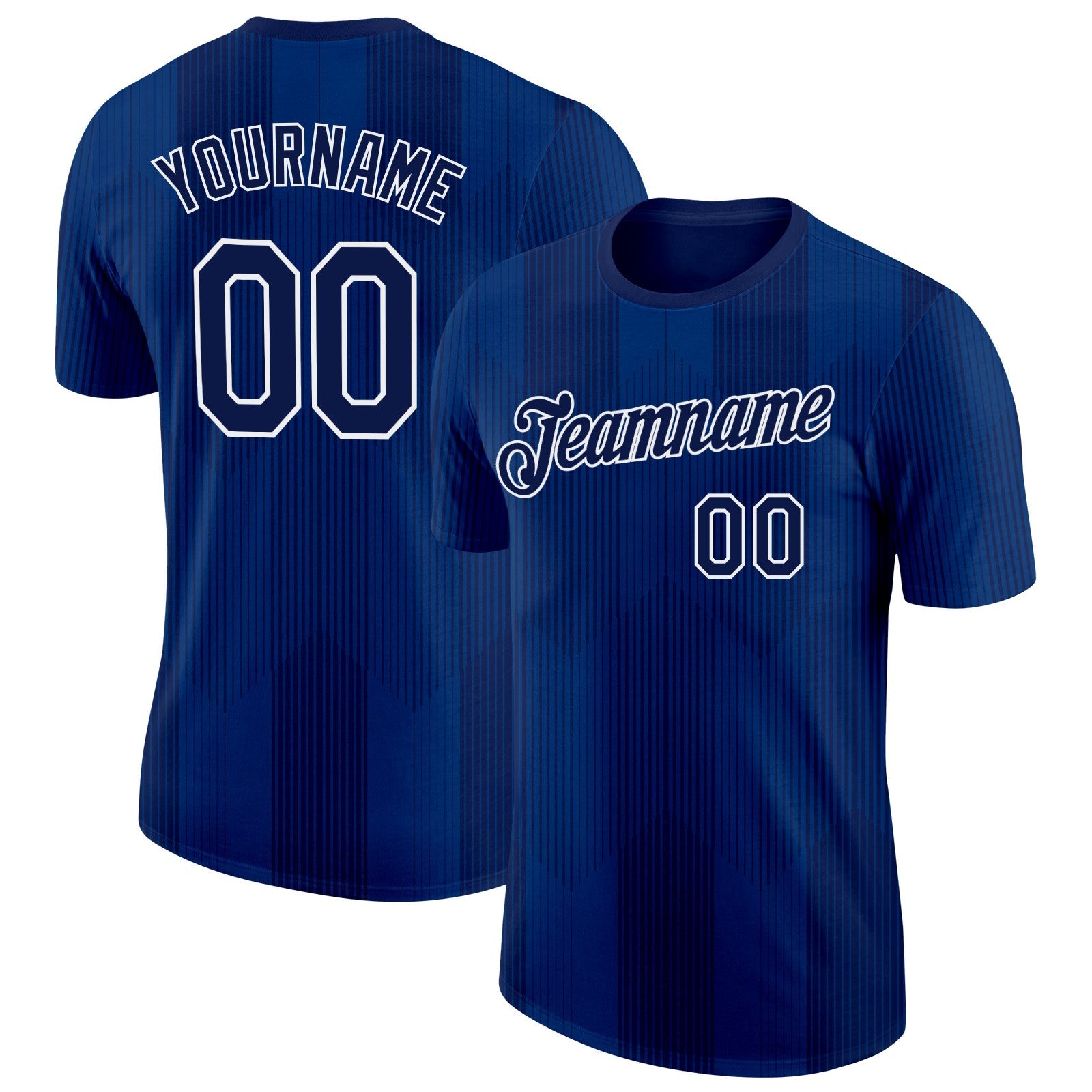 Custom Navy White-US Navy Blue Scotland Performance T-Shirt - Main View