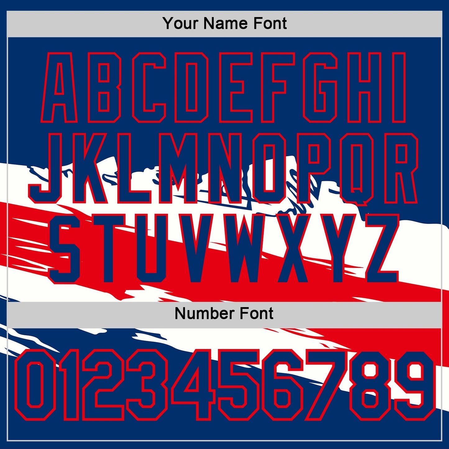 Custom US Navy Blue Fire Red-White Panama Performance T-Shirt view 4