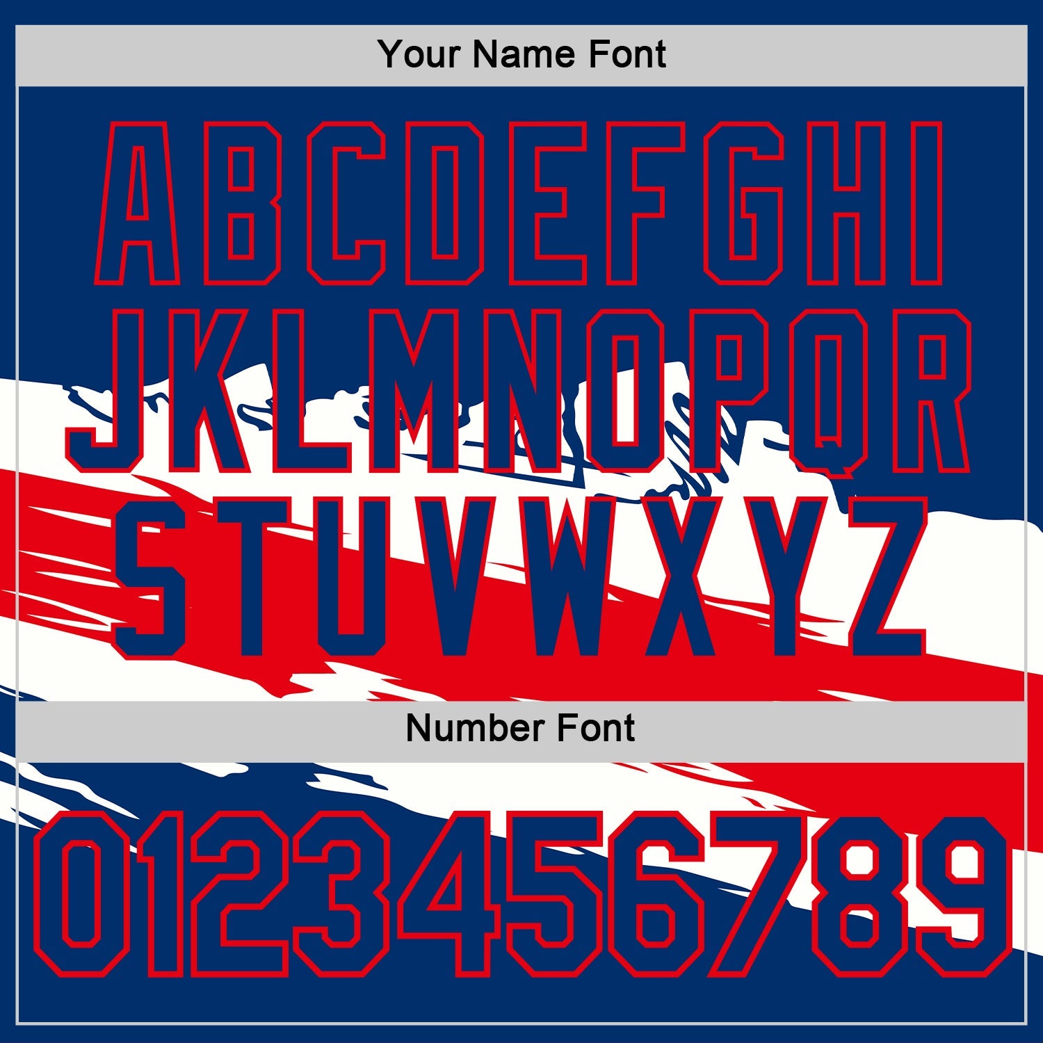 Custom US Navy Blue Fire Red-White Panama Performance T-Shirt view 4