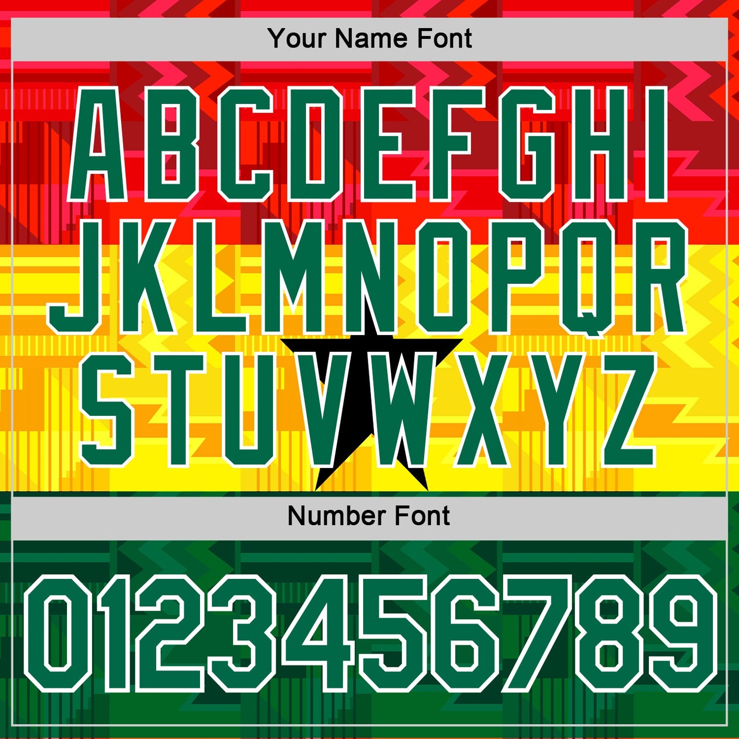 Custom Red Kelly Green White Yellow-Black Ghana Flag Performance T-Shirt view 4