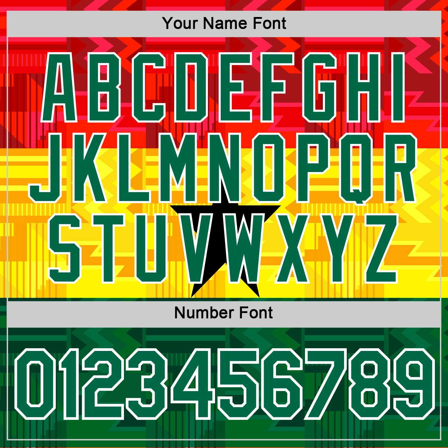 Custom Red Kelly Green White Yellow-Black Ghana Flag Performance T-Shirt view 4