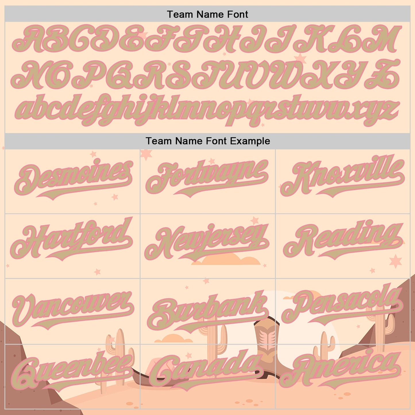 Custom City Cream Vegas Gold-Medium Pink Texas Cowboy Landscape City Edition Authentic Baseball Jersey view 4