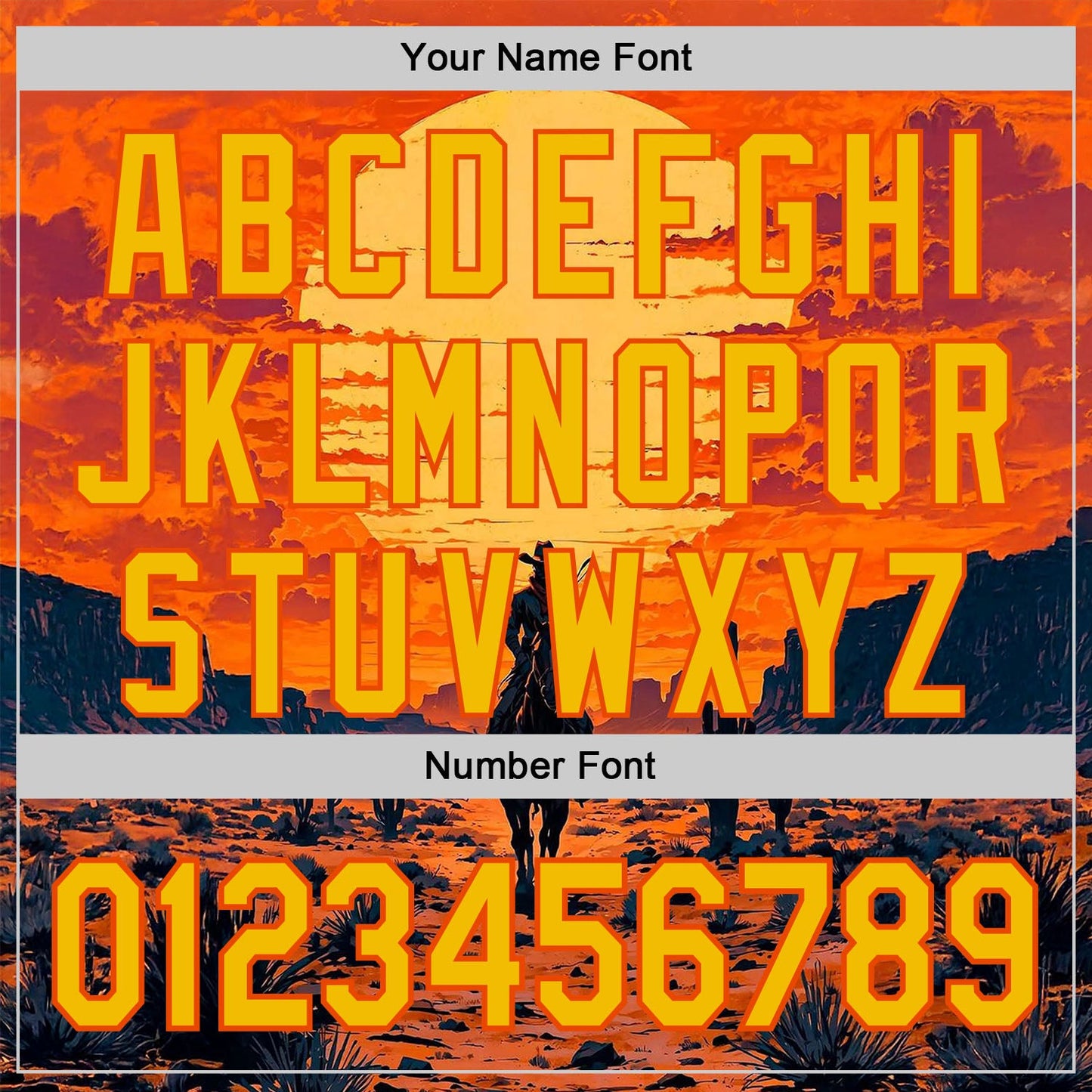 Custom Orange Yellow Texas Cowboy Sunset Southwest Landscape City Edition Authentic Baseball Jersey view 5
