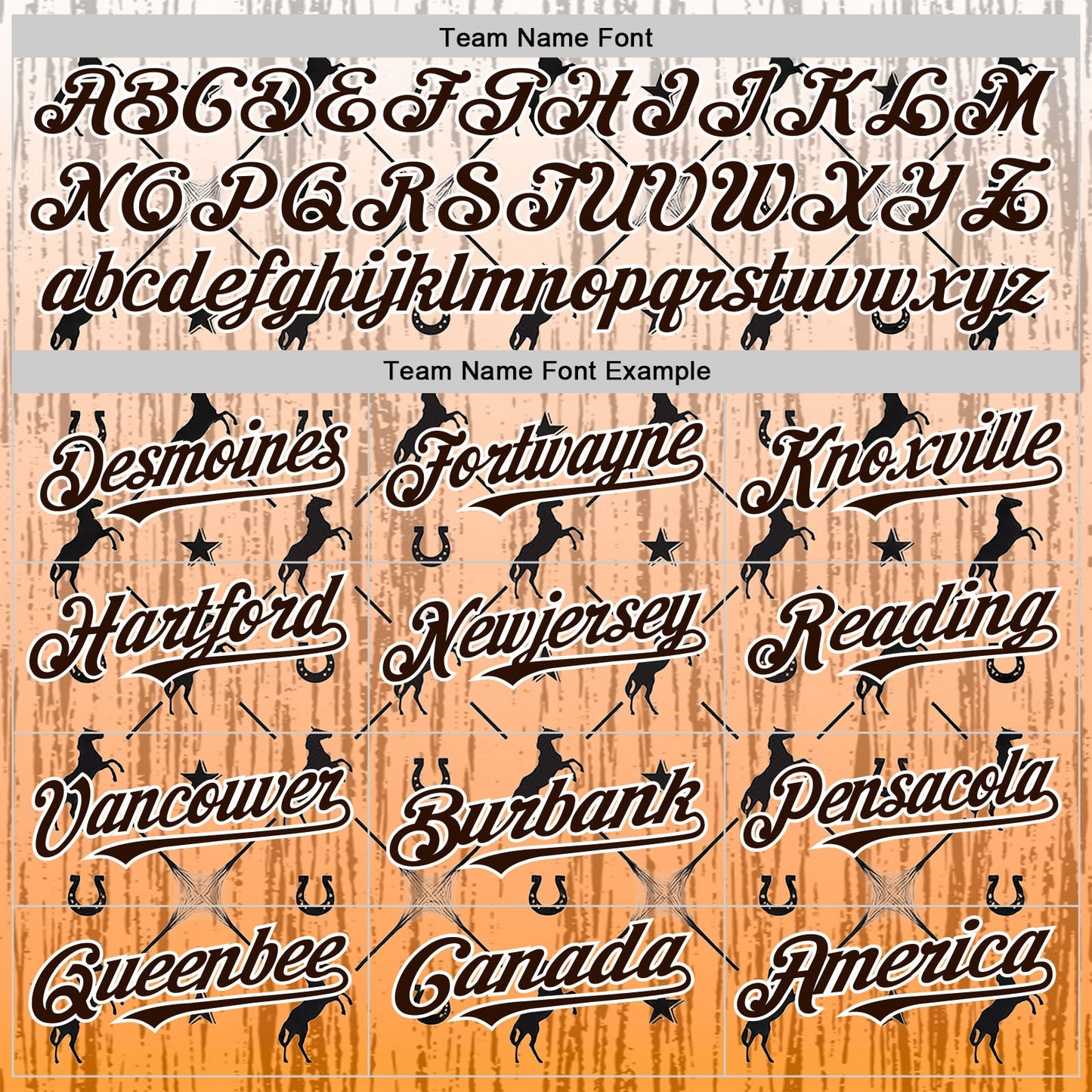 Custom Orange Brown-White Texas Horseshoe Cowboy City Edition Authentic Baseball Jersey view 4
