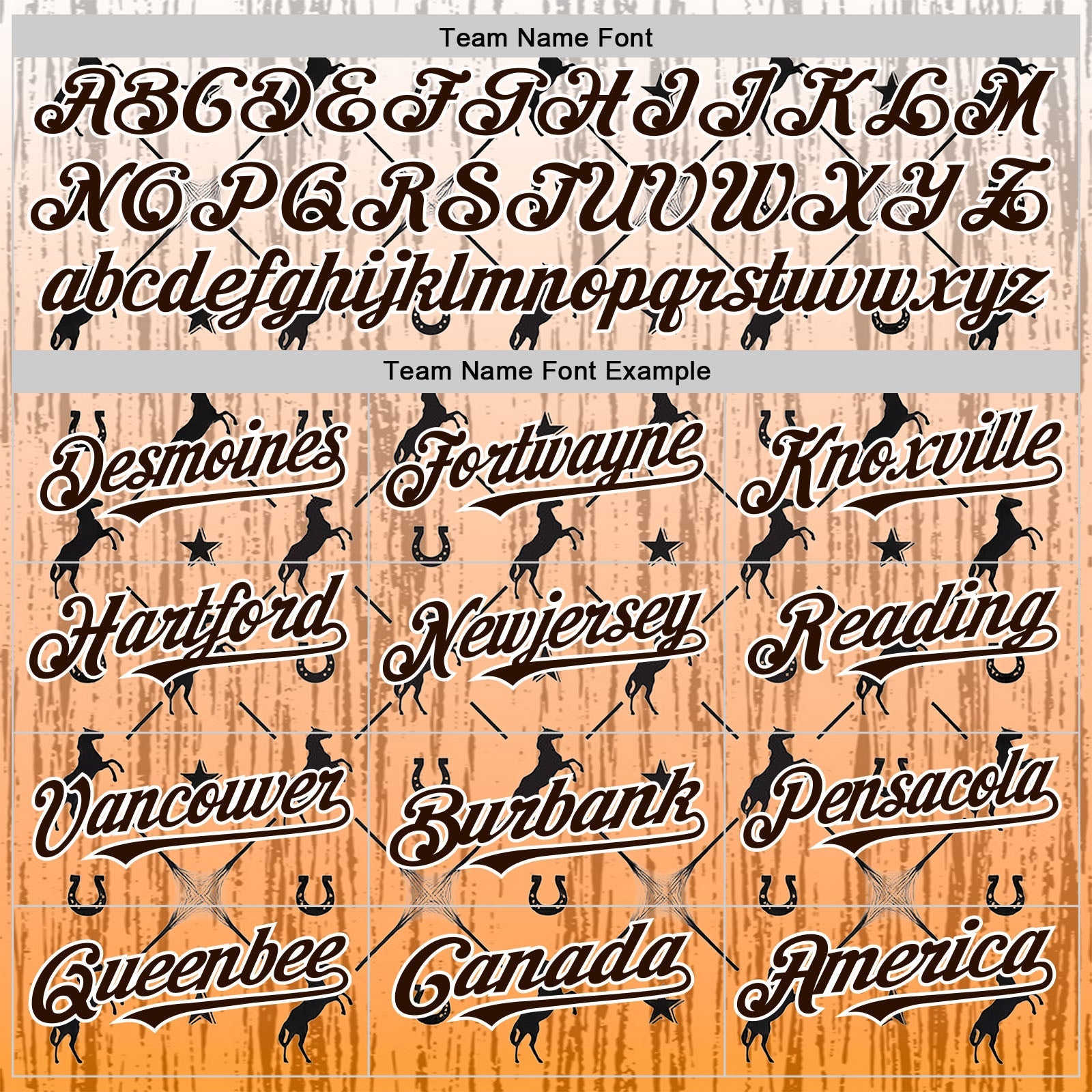 Custom Orange Brown-White Texas Horseshoe Cowboy City Edition Authentic Baseball Jersey view 4