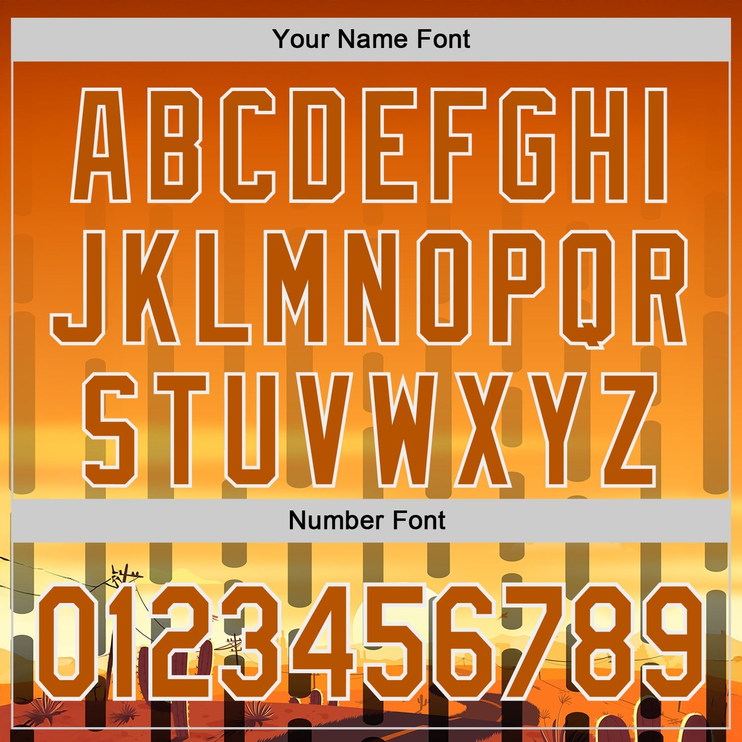 Custom Texas Orange Yellow Black-White Texas Sunset Southwest Landscape City Edition Authentic Baseball Jersey view 5