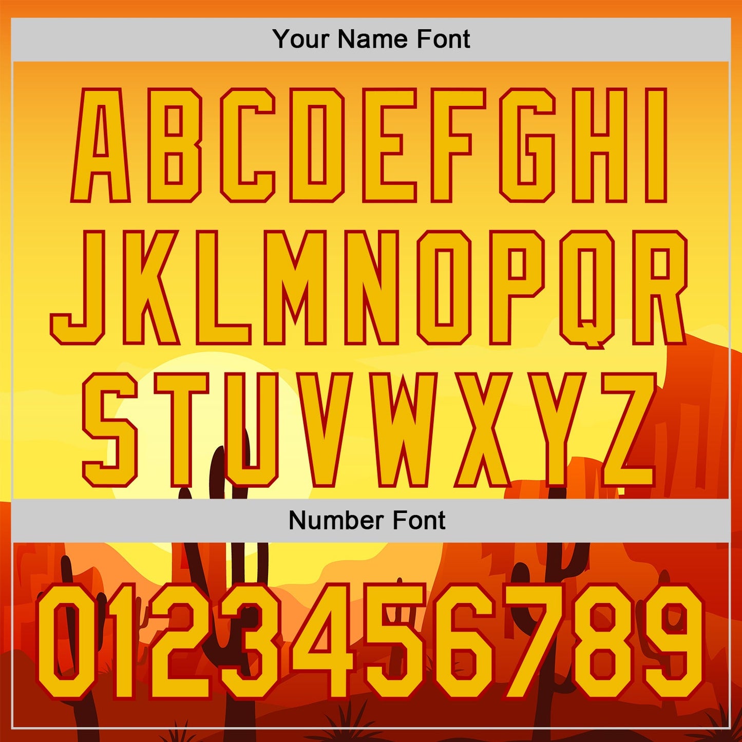 Custom Yellow Red Texas Sunset Southwest Landscape City Edition Authentic Baseball Jersey view 5