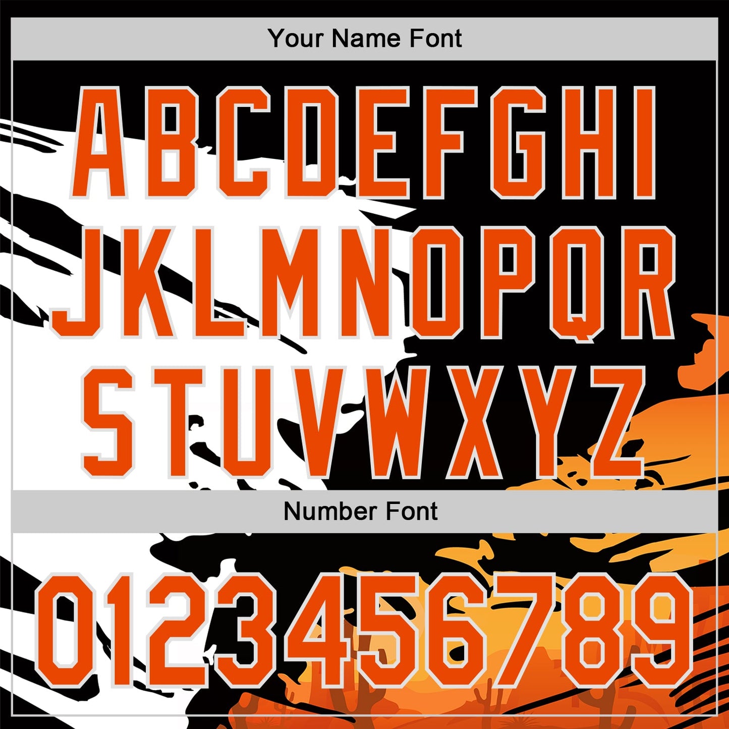 Custom Black Orange-White Texas Sunset Southwest Landscape City Edition Authentic Baseball Jersey view 5