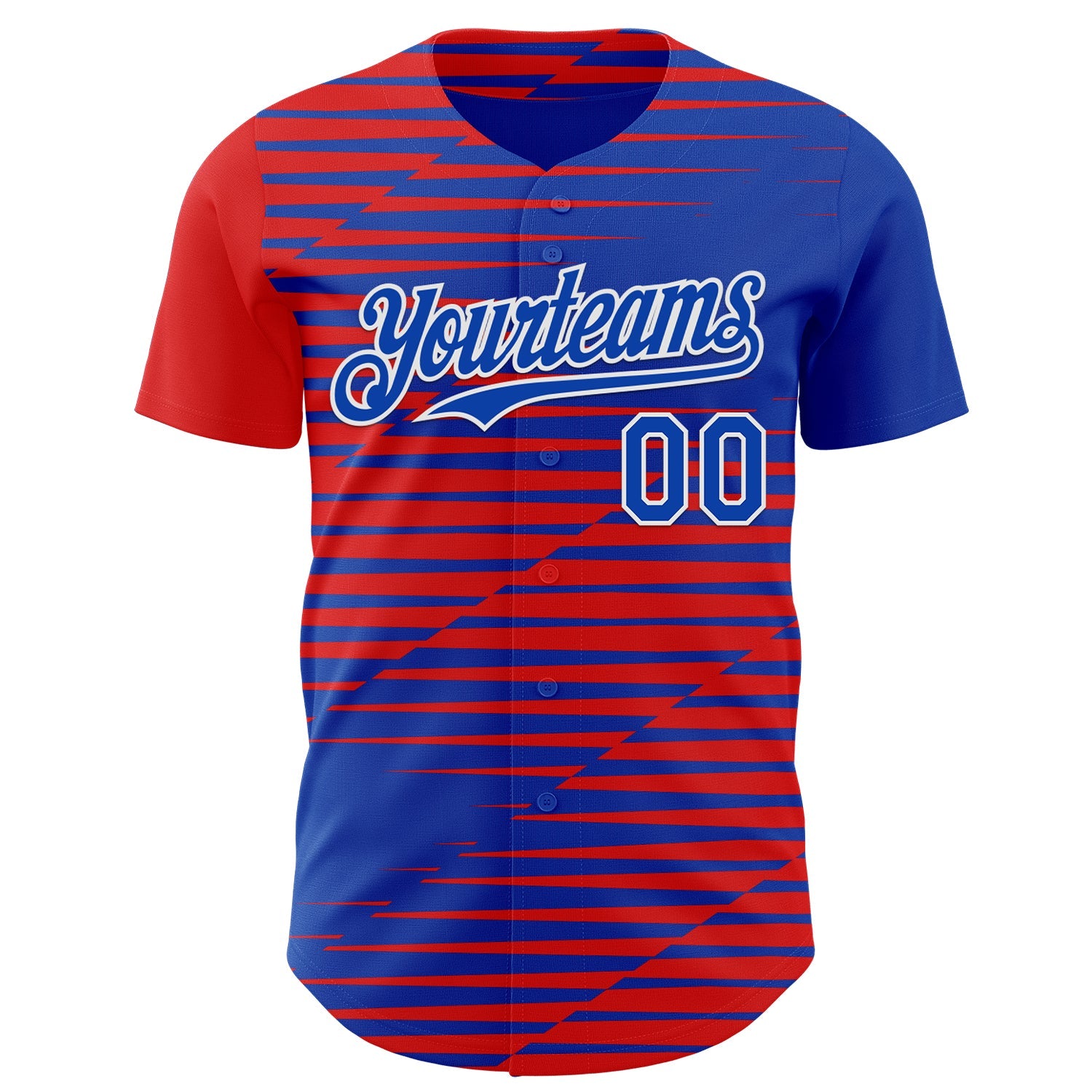 Custom Thunder Blue Red-White Texas Flag Stripe City Edition Authentic Baseball Jersey view 2