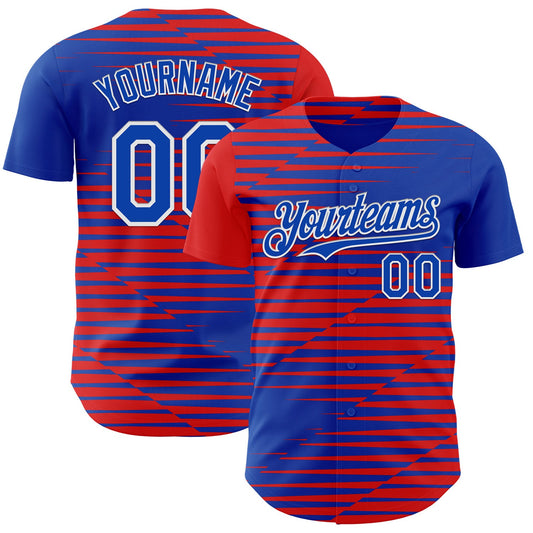 Custom Thunder Blue Red-White Texas Flag Stripe City Edition Authentic Baseball Jersey - Main View