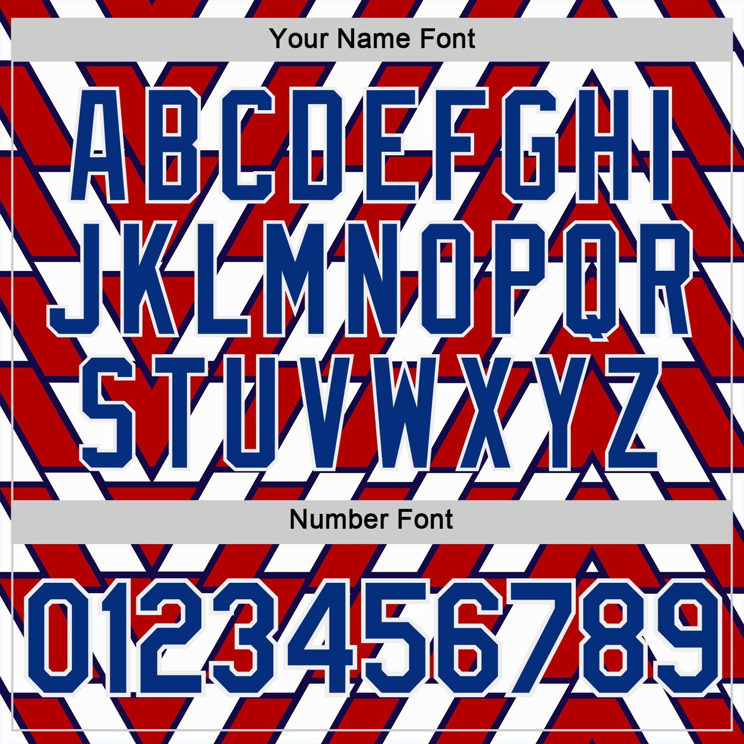 Custom Red Royal Blue-White Norway Geometric Performance T-Shirt view 4