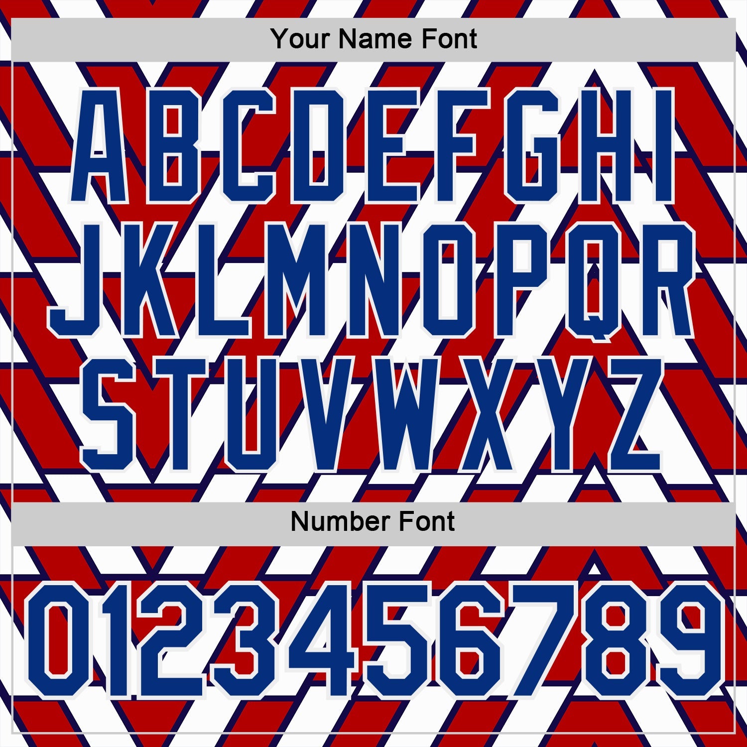 Custom Red Royal Blue-White Norway Geometric Performance T-Shirt view 4