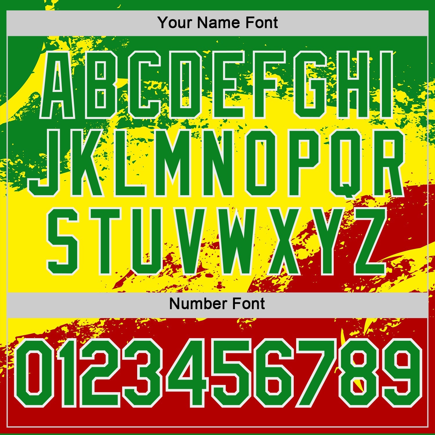 Custom Grass Green White Light Yellow-Red Senegal Grunge Performance T-Shirt view 4