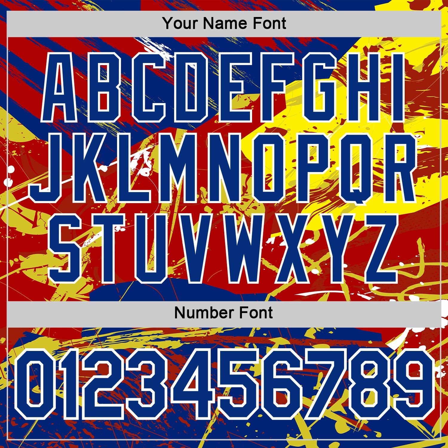 Custom Royal Red Yellow-White Spain Splash Performance T-Shirt view 4