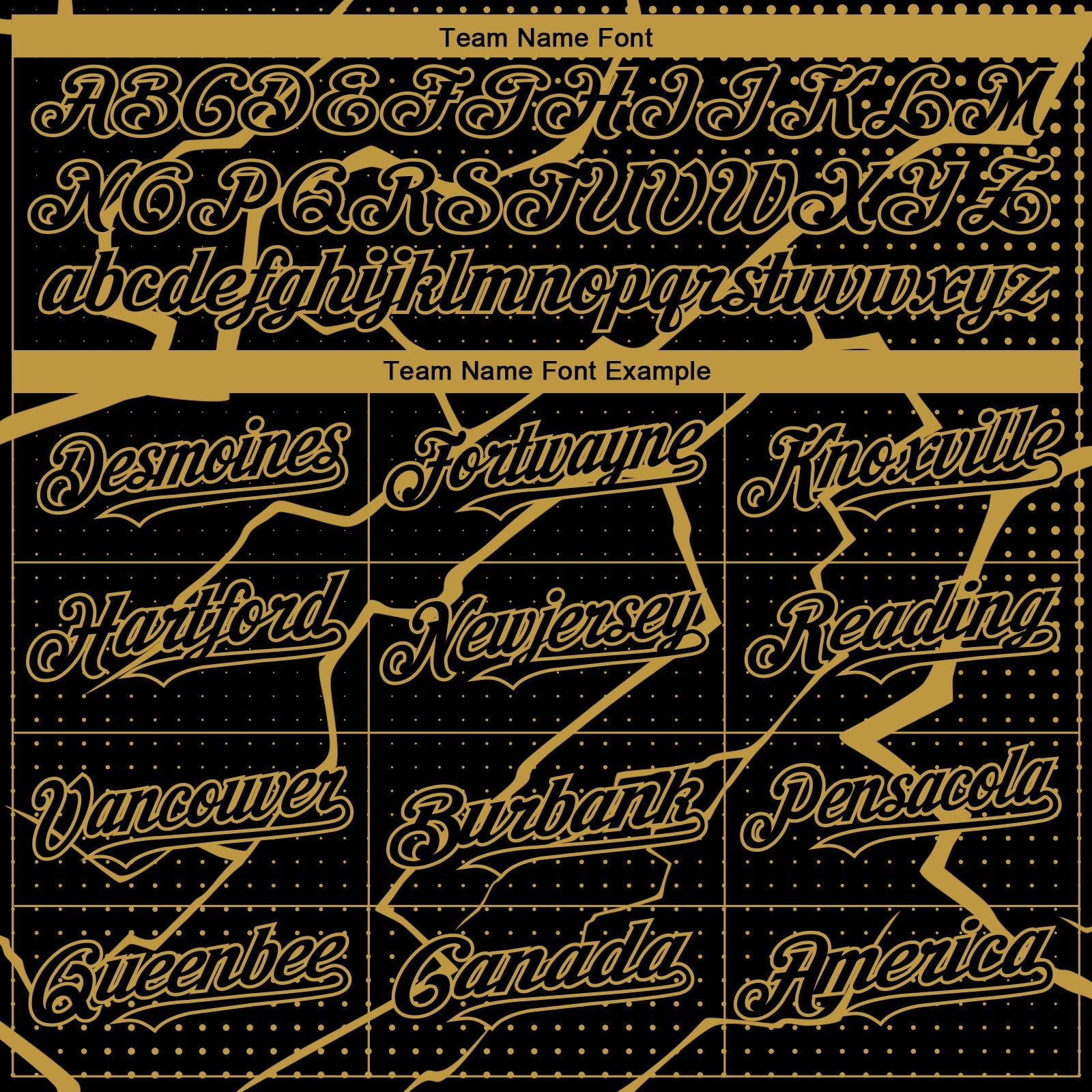 Custom Black Old Gold Lightning Polka Dot Authentic Baseball Jersey view 4