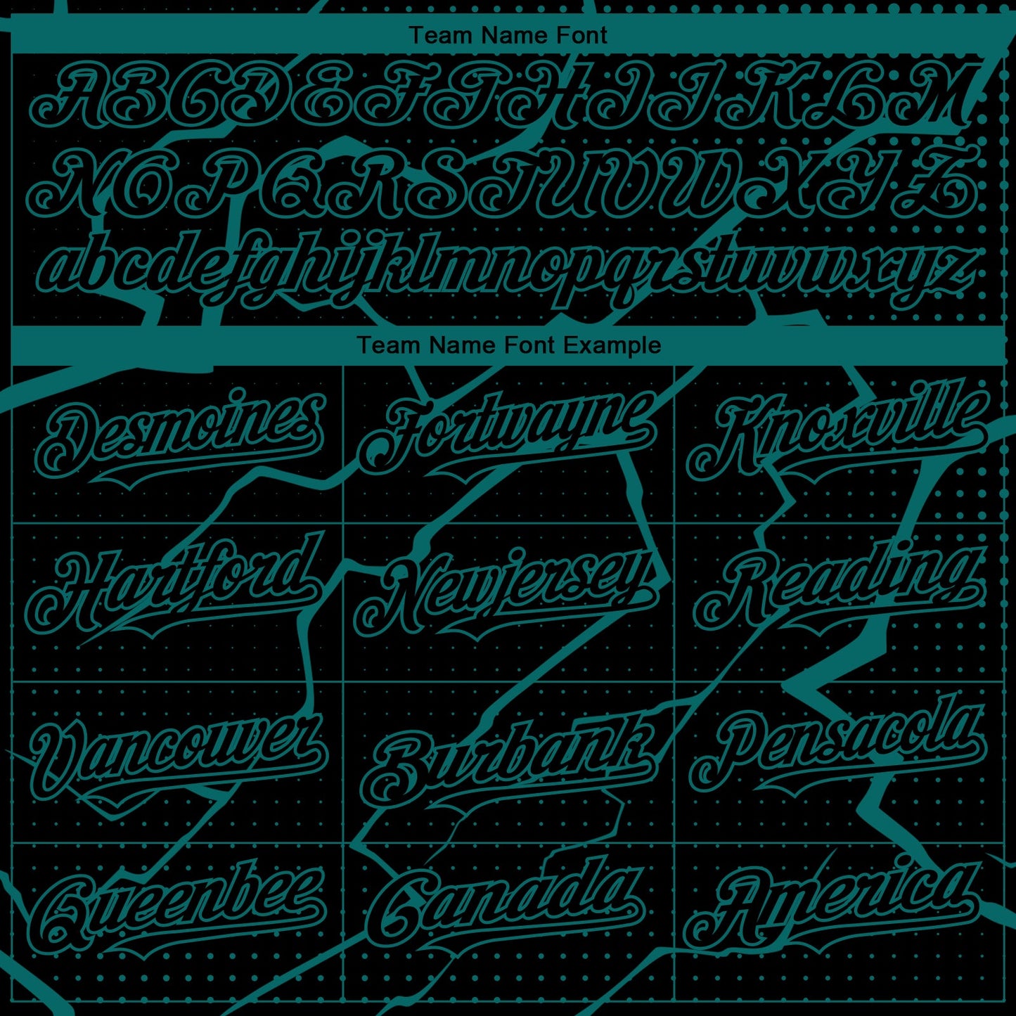 Custom Black Teal Lightning Polka Dot Authentic Baseball Jersey view 4