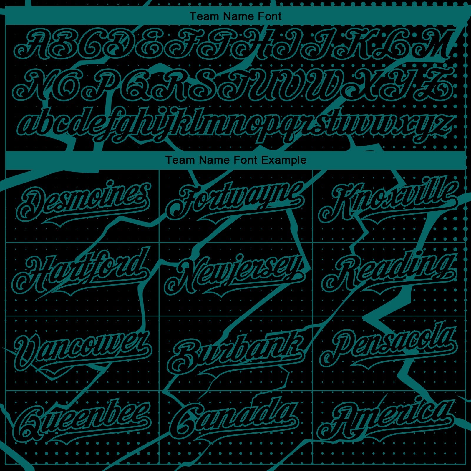 Custom Black Teal Lightning Polka Dot Authentic Baseball Jersey view 4