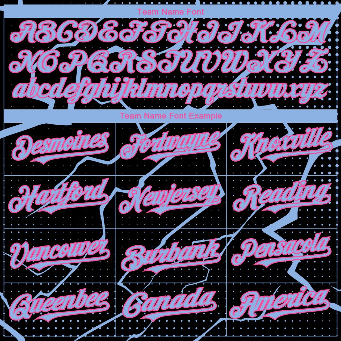 Custom Black Light Blue-Pink Lightning Polka Dot Authentic Baseball Jersey view 4