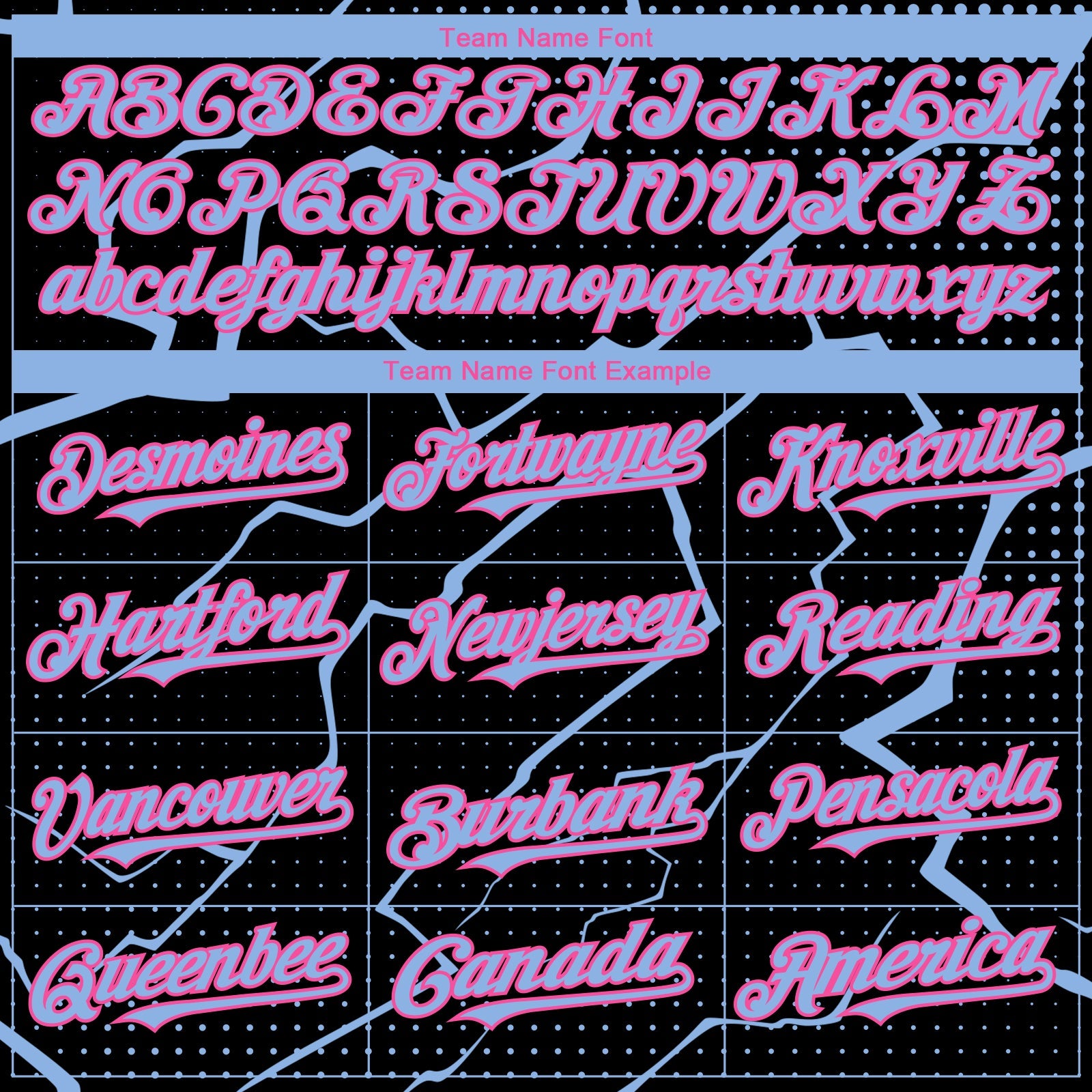 Custom Black Light Blue-Pink Lightning Polka Dot Authentic Baseball Jersey view 4