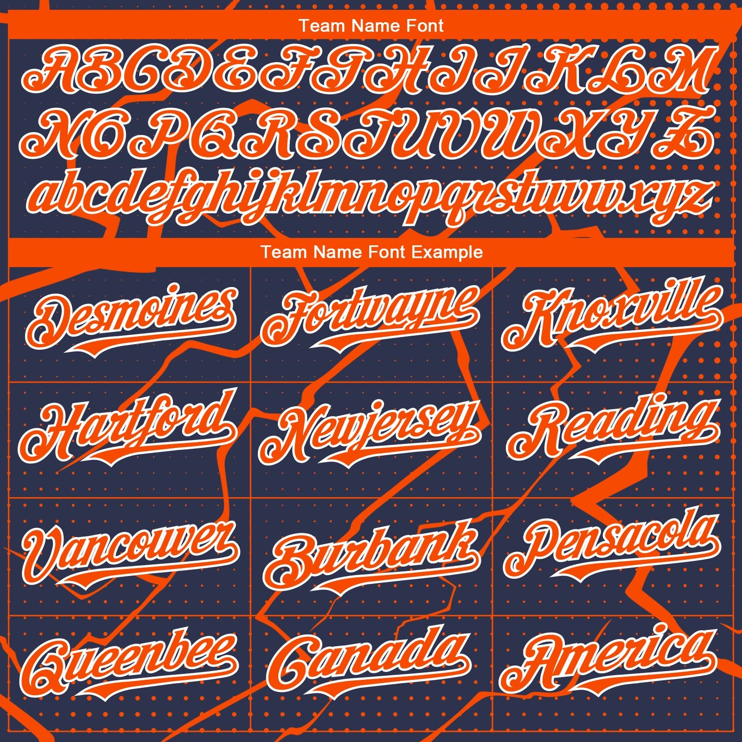 Custom Navy Orange-White Lightning Polka Dot Authentic Baseball Jersey view 4