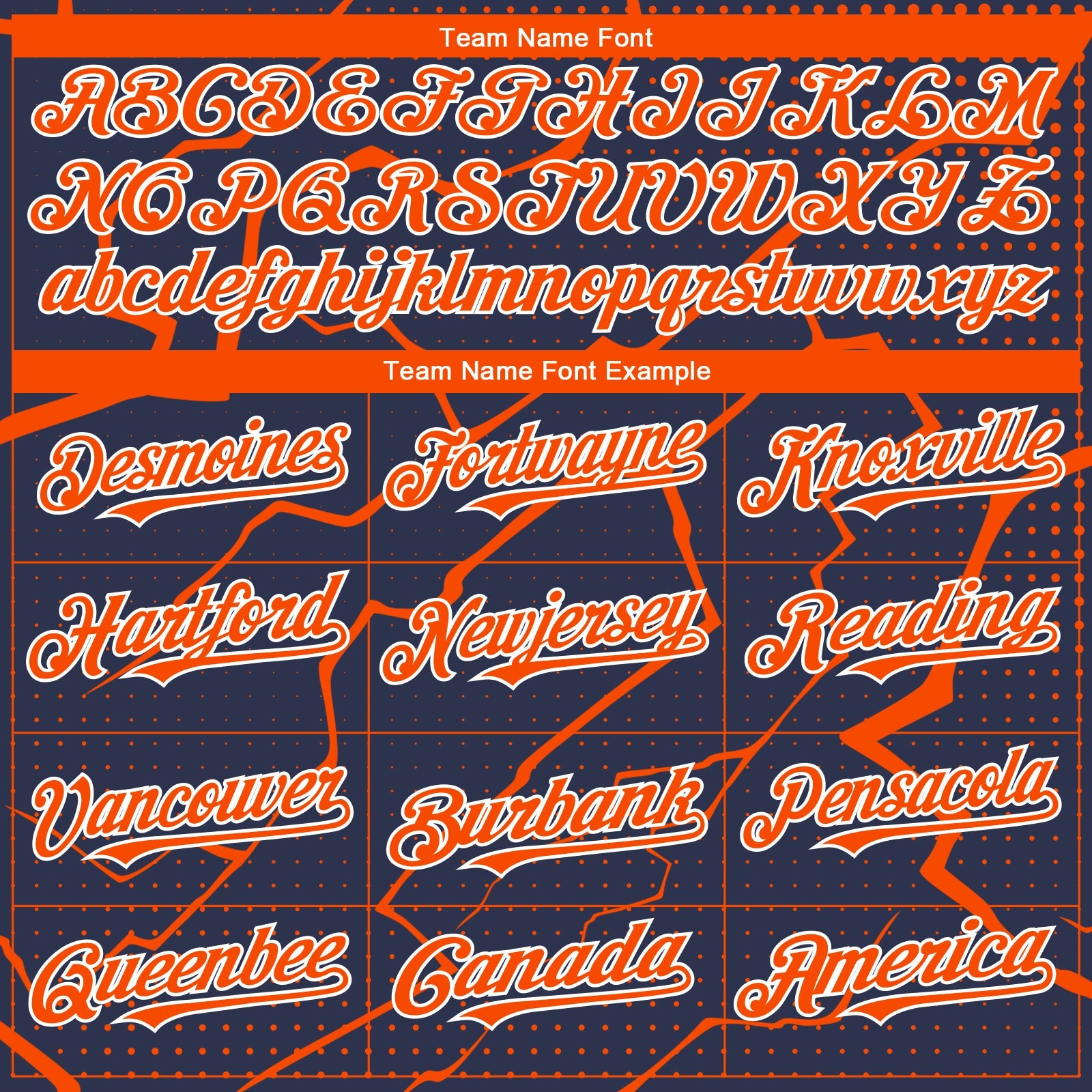 Custom Navy Orange-White Lightning Polka Dot Authentic Baseball Jersey view 4