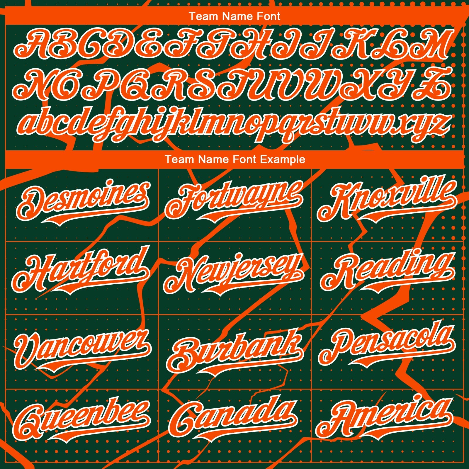 Custom Green Orange-White Lightning Polka Dot Authentic Baseball Jersey view 4