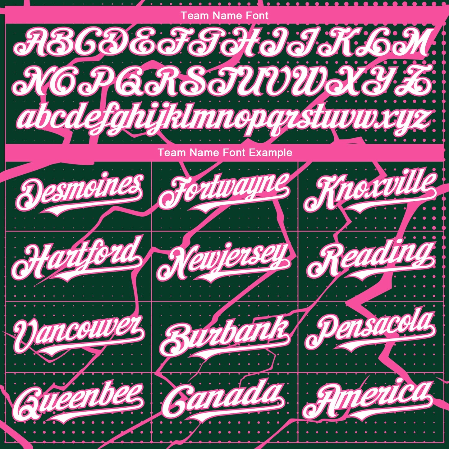 Custom Green White-Pink Lightning Polka Dot Authentic Baseball Jersey view 4