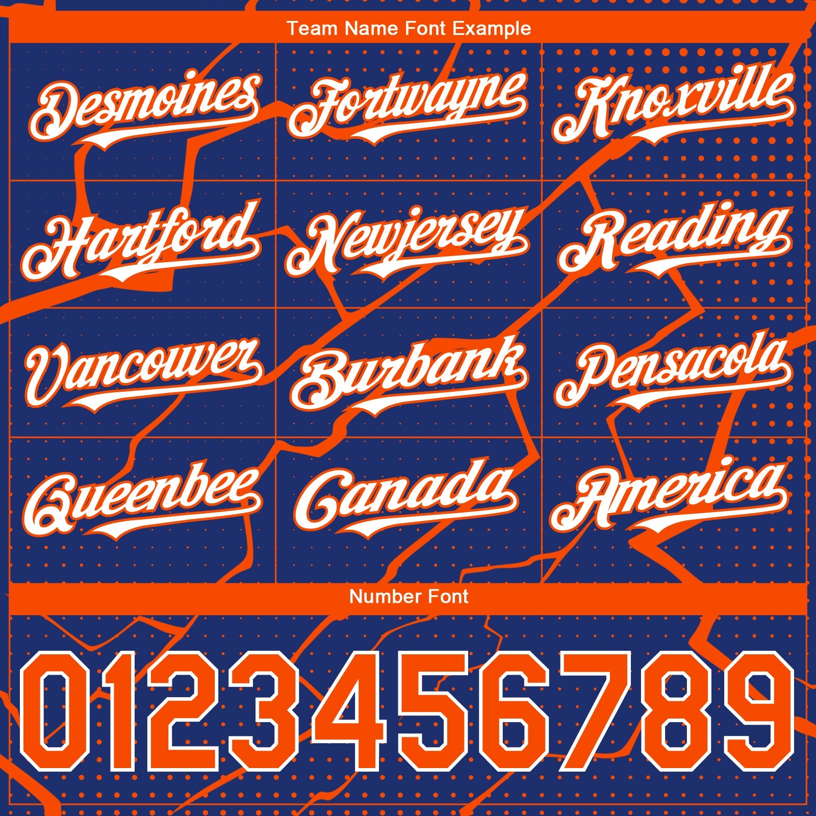 Custom Royal Orange-White Lightning Polka Dot Authentic Baseball Jersey view 5