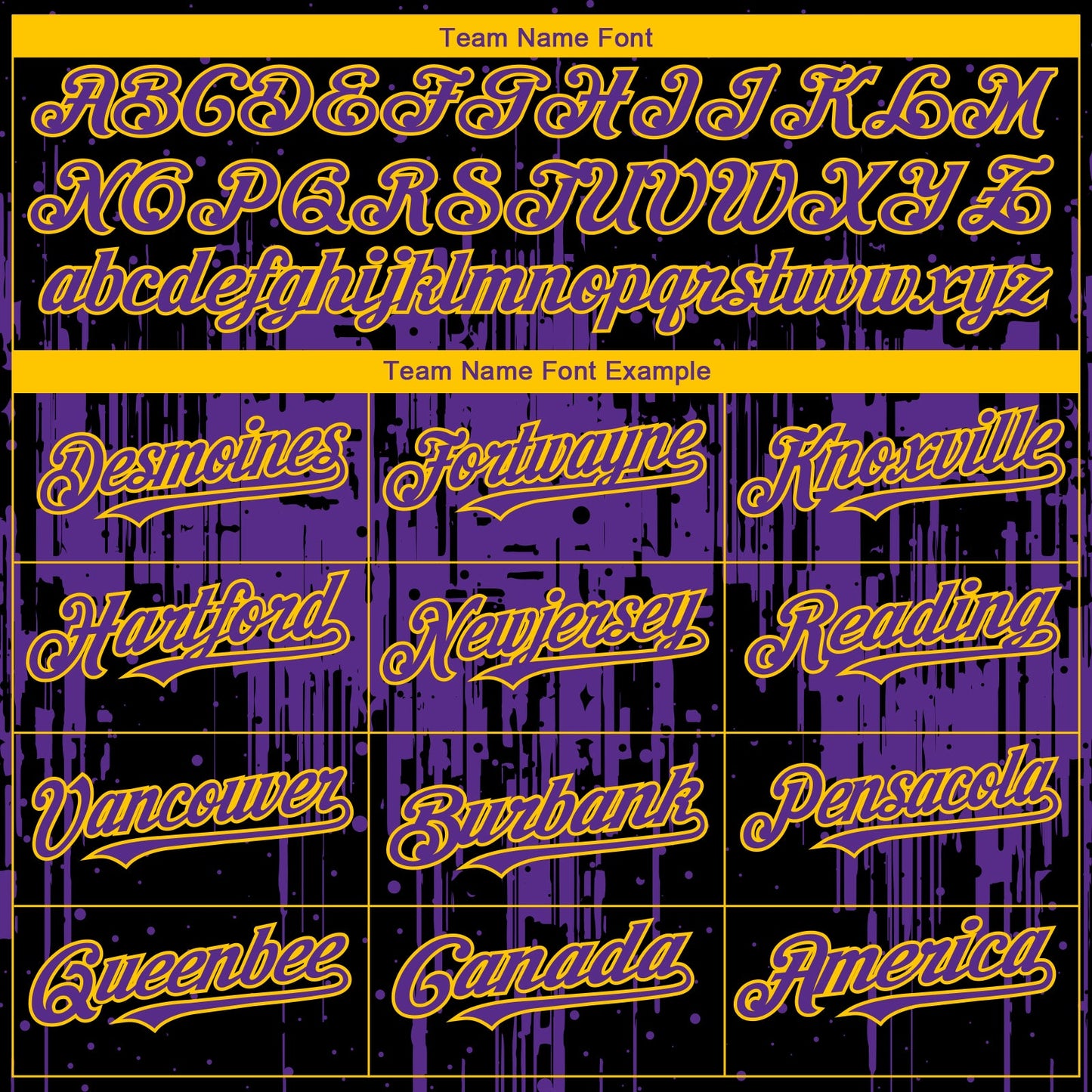 Custom Black Purple-Yellow Dripping Splatter Paint Authentic Baseball Jersey view 4