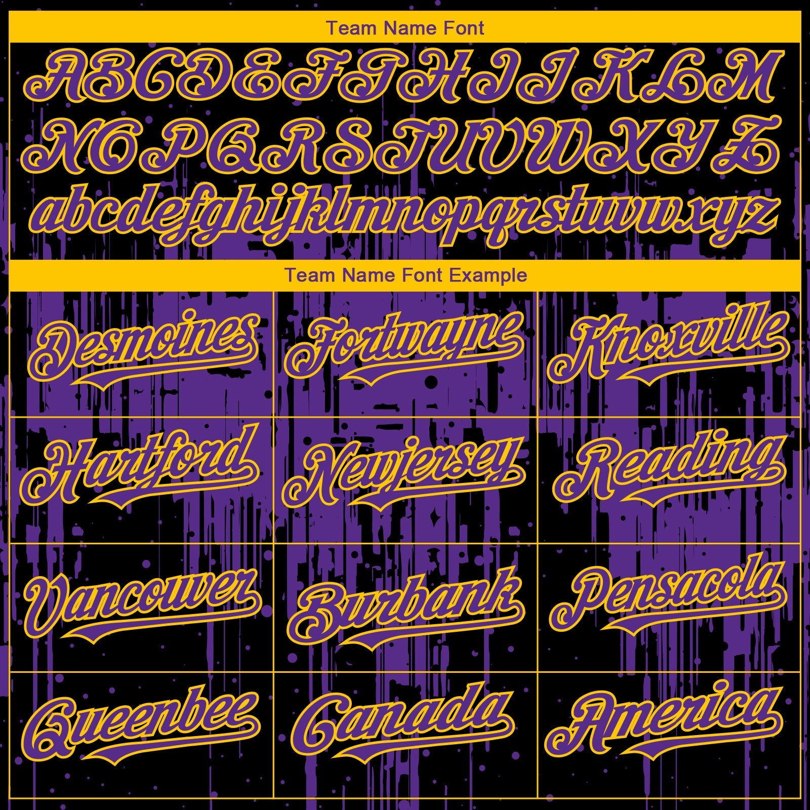 Custom Black Purple-Yellow Dripping Splatter Paint Authentic Baseball Jersey view 4