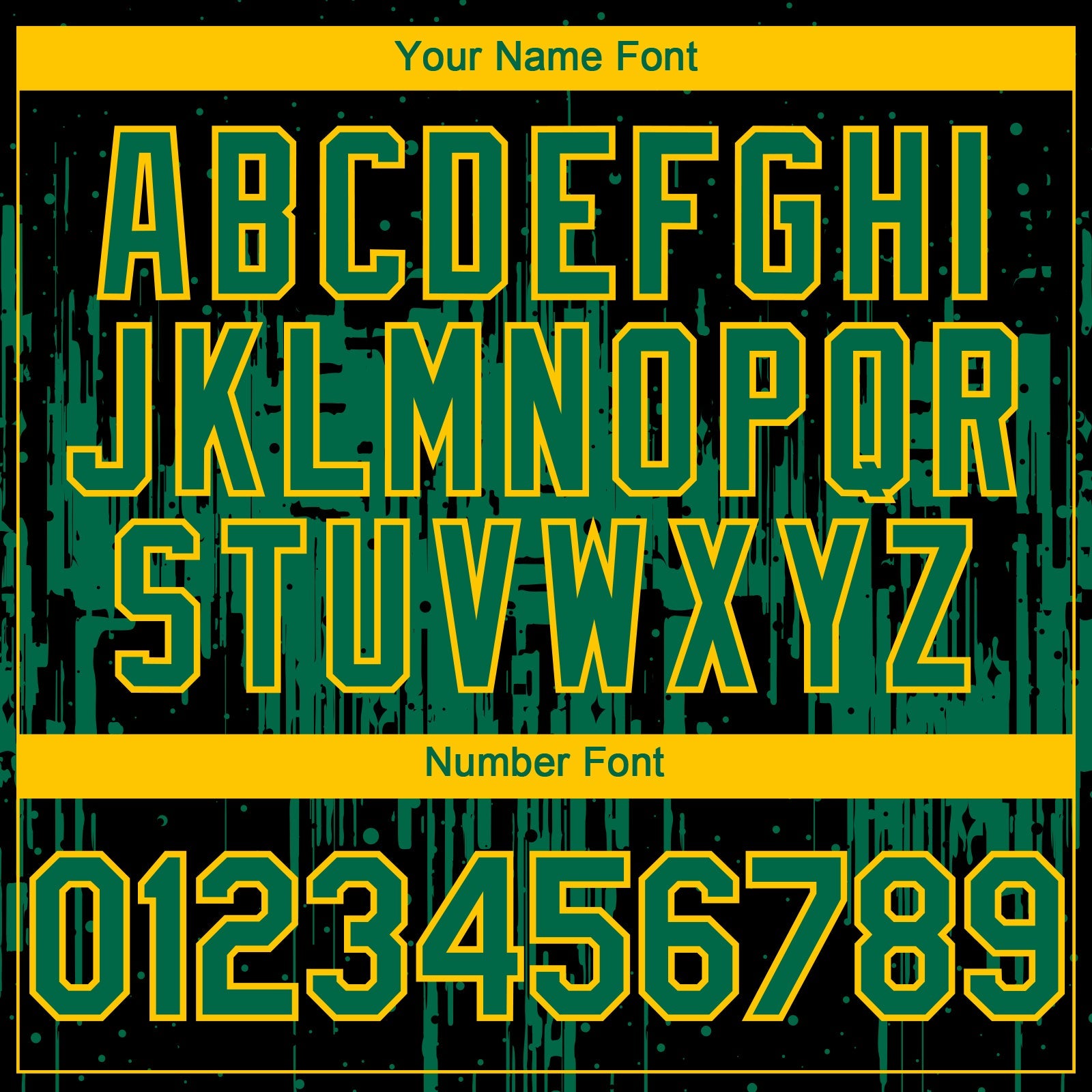 Custom Black Kelly Green-Yellow Dripping Splatter Paint Authentic Baseball Jersey view 5