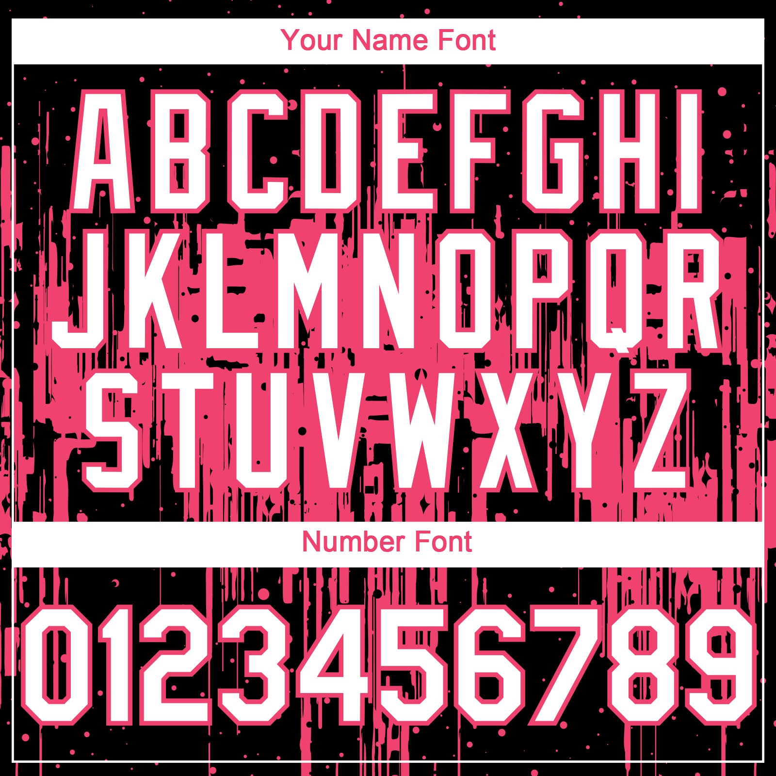 Custom Black White-Neon Pink Dripping Splatter Paint Authentic Baseball Jersey view 5