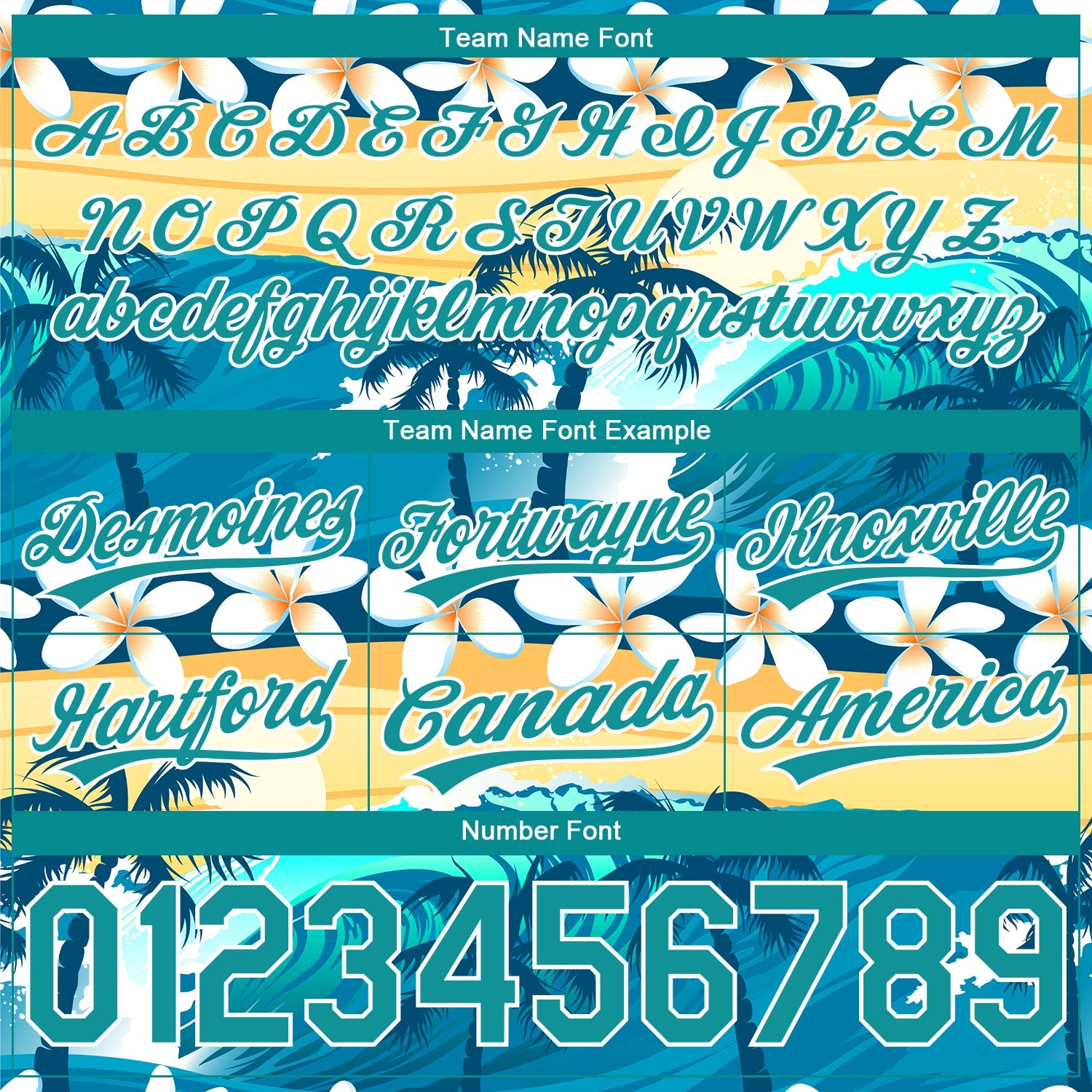 Custom Teal Gold 3D Pattern Hawaii Palm Trees And Flowers Authentic Basketball Shorts view 3