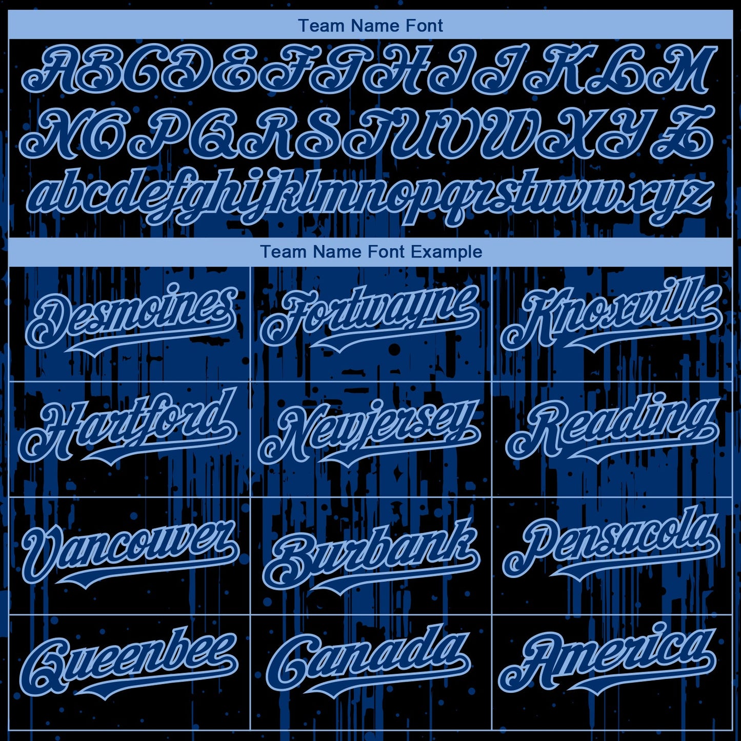 Custom Black US Navy Blue-Light Blue Dripping Splatter Paint Authentic Baseball Jersey view 4