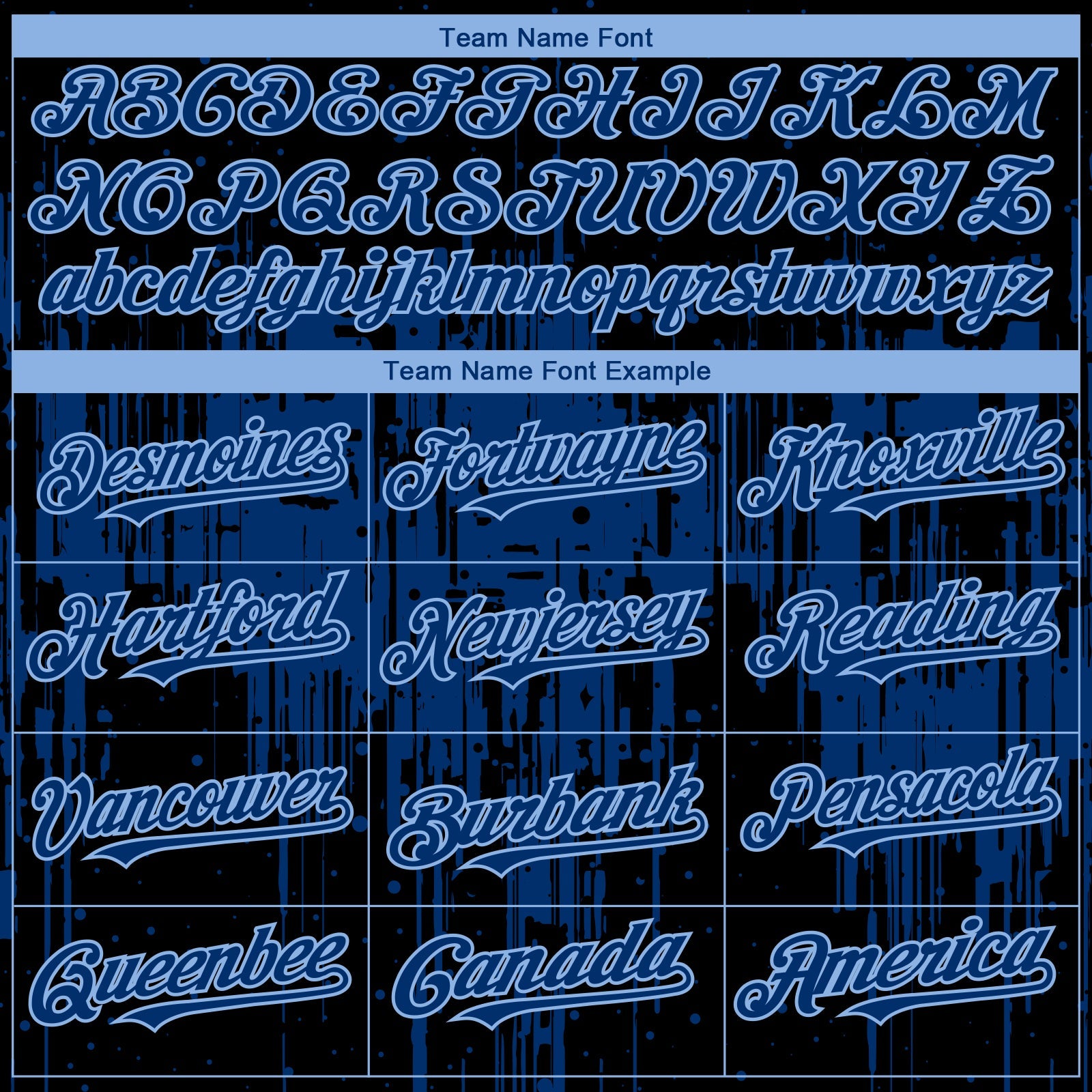 Custom Black US Navy Blue-Light Blue Dripping Splatter Paint Authentic Baseball Jersey view 4