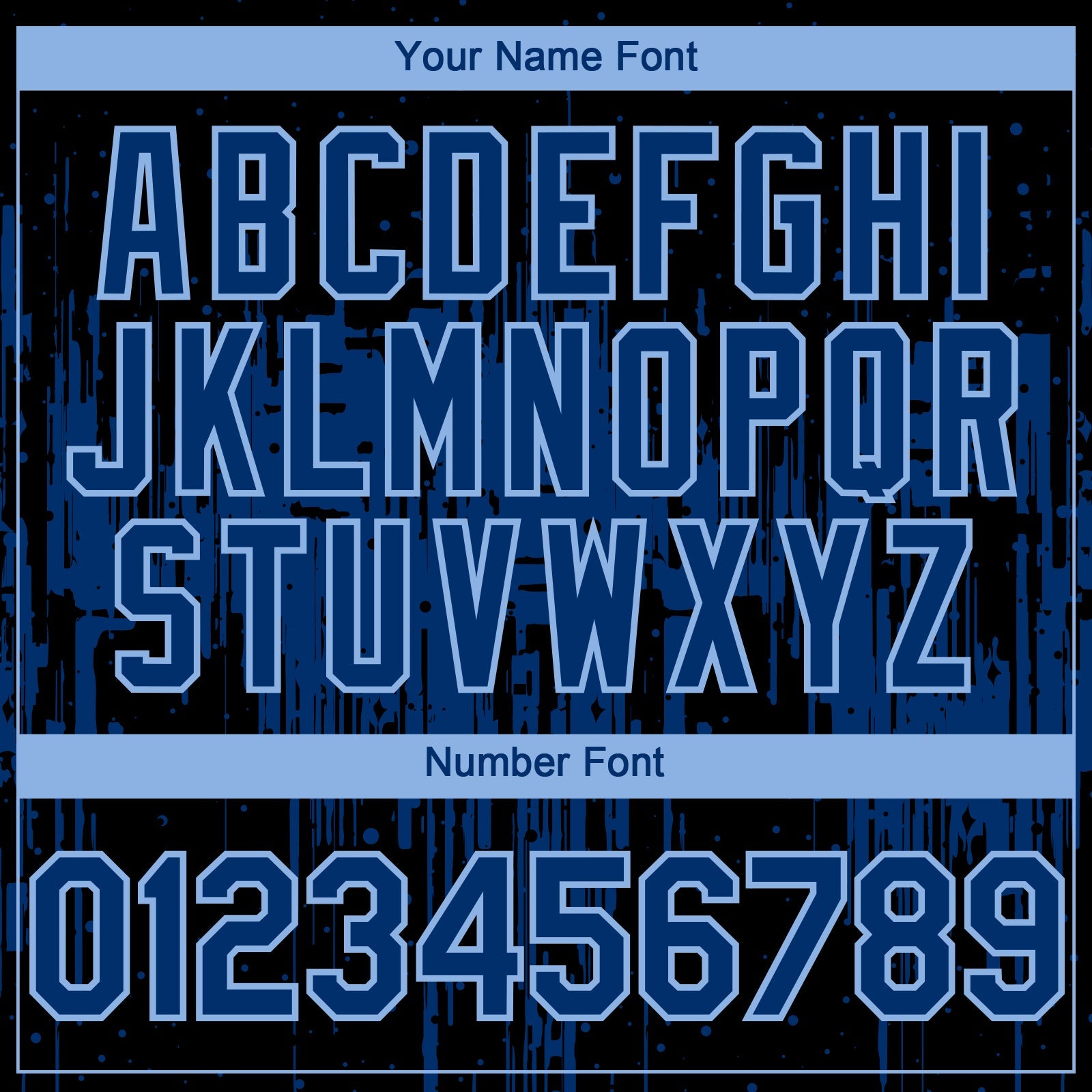 Custom Black US Navy Blue-Light Blue Dripping Splatter Paint Authentic Baseball Jersey view 5