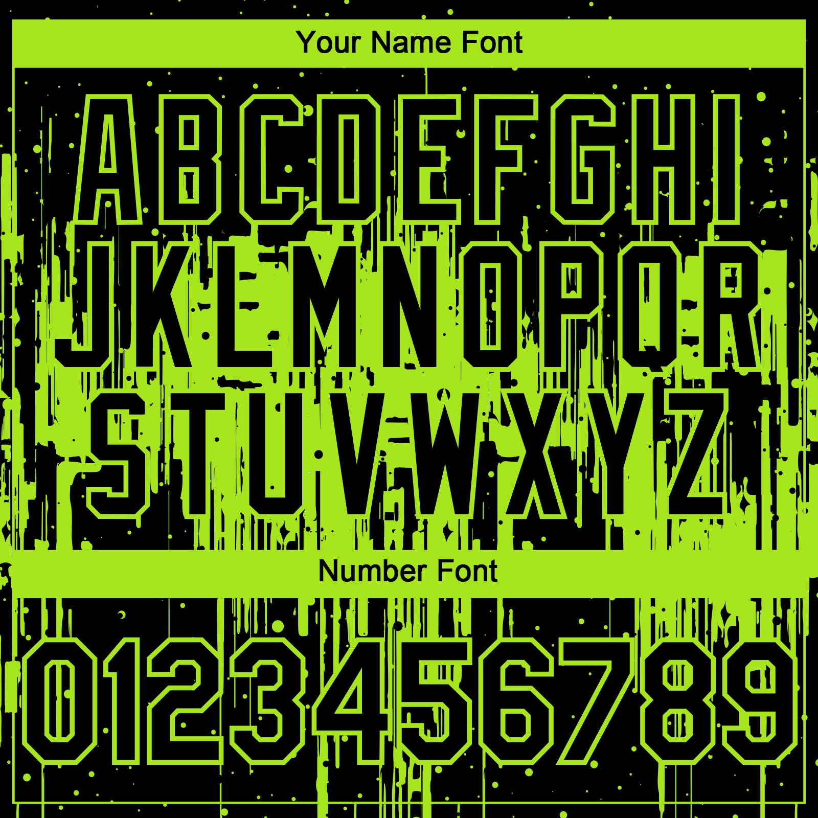 Custom Black Neon Green Dripping Splatter Paint Authentic Baseball Jersey view 5