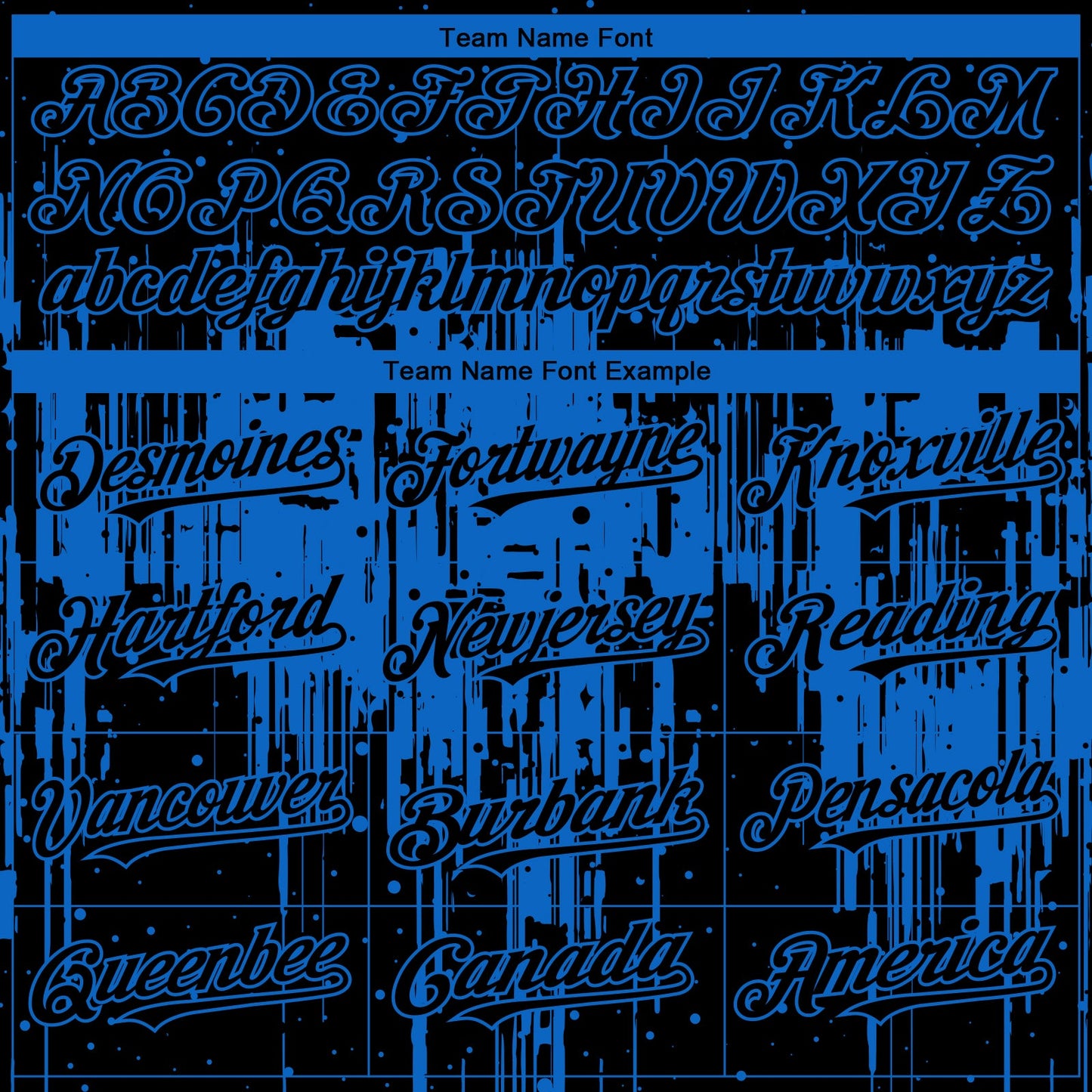 Custom Black Blue Dripping Splatter Paint Authentic Baseball Jersey view 4