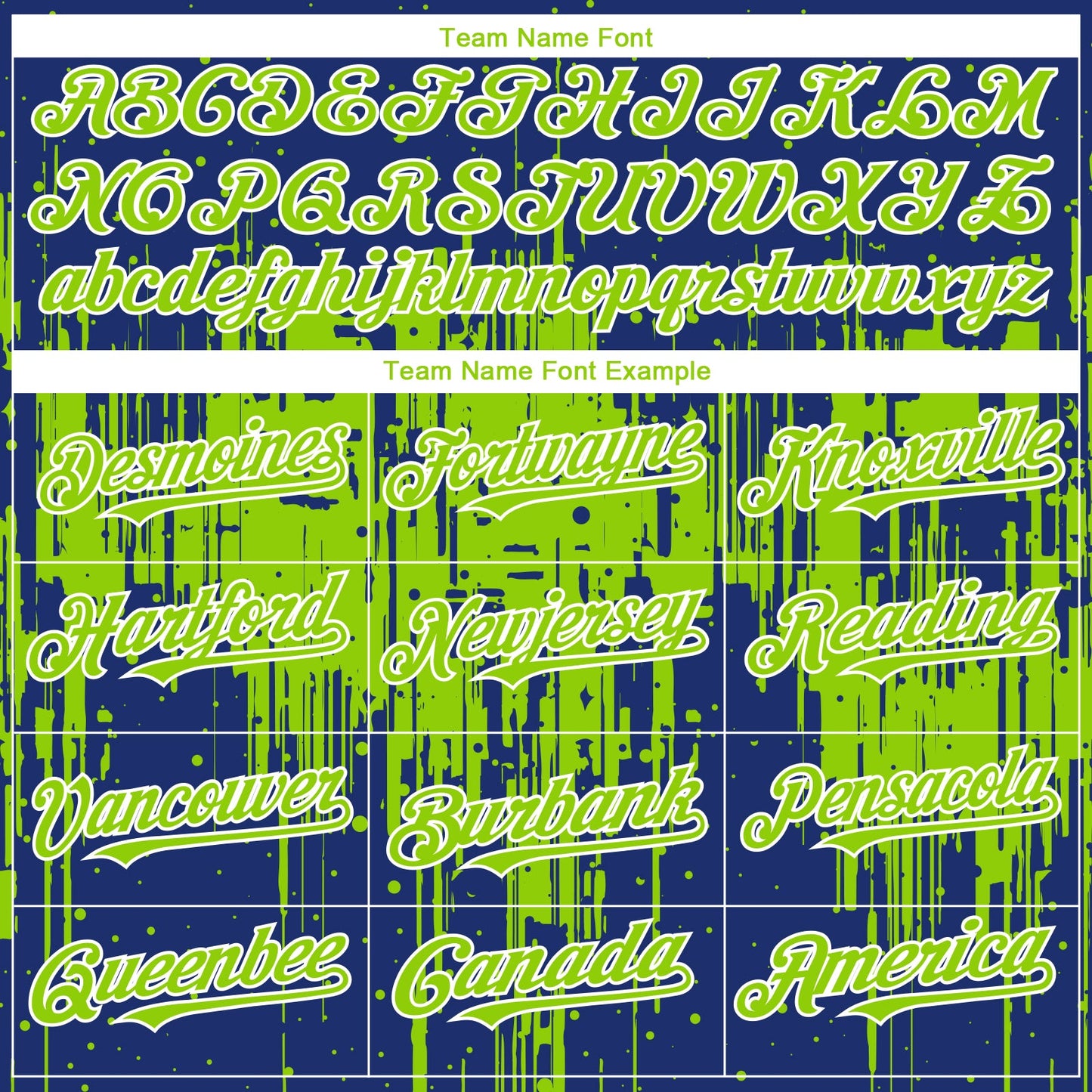 Custom Royal Neon Green-White Dripping Splatter Paint Authentic Baseball Jersey view 4