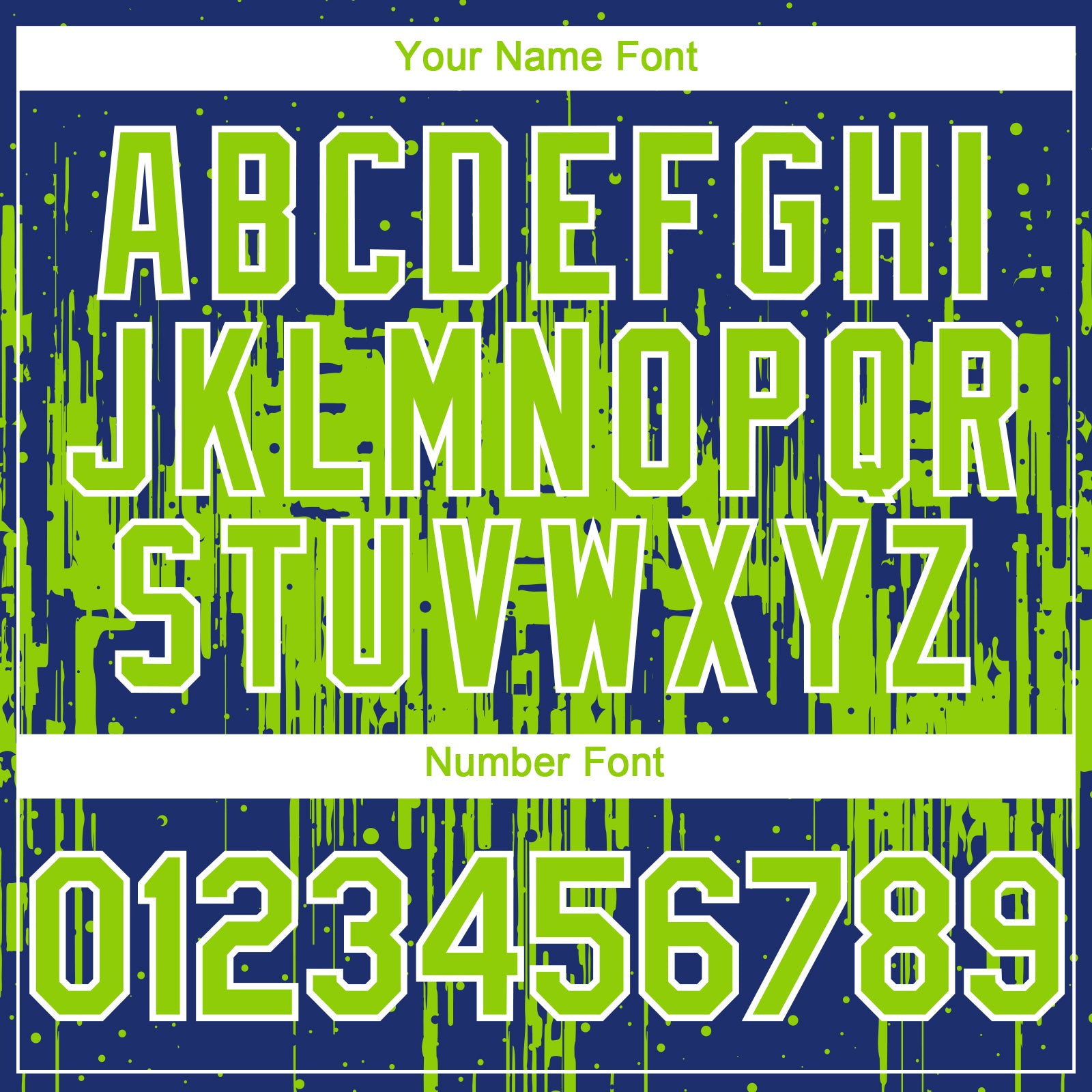 Custom Royal Neon Green-White Dripping Splatter Paint Authentic Baseball Jersey view 5
