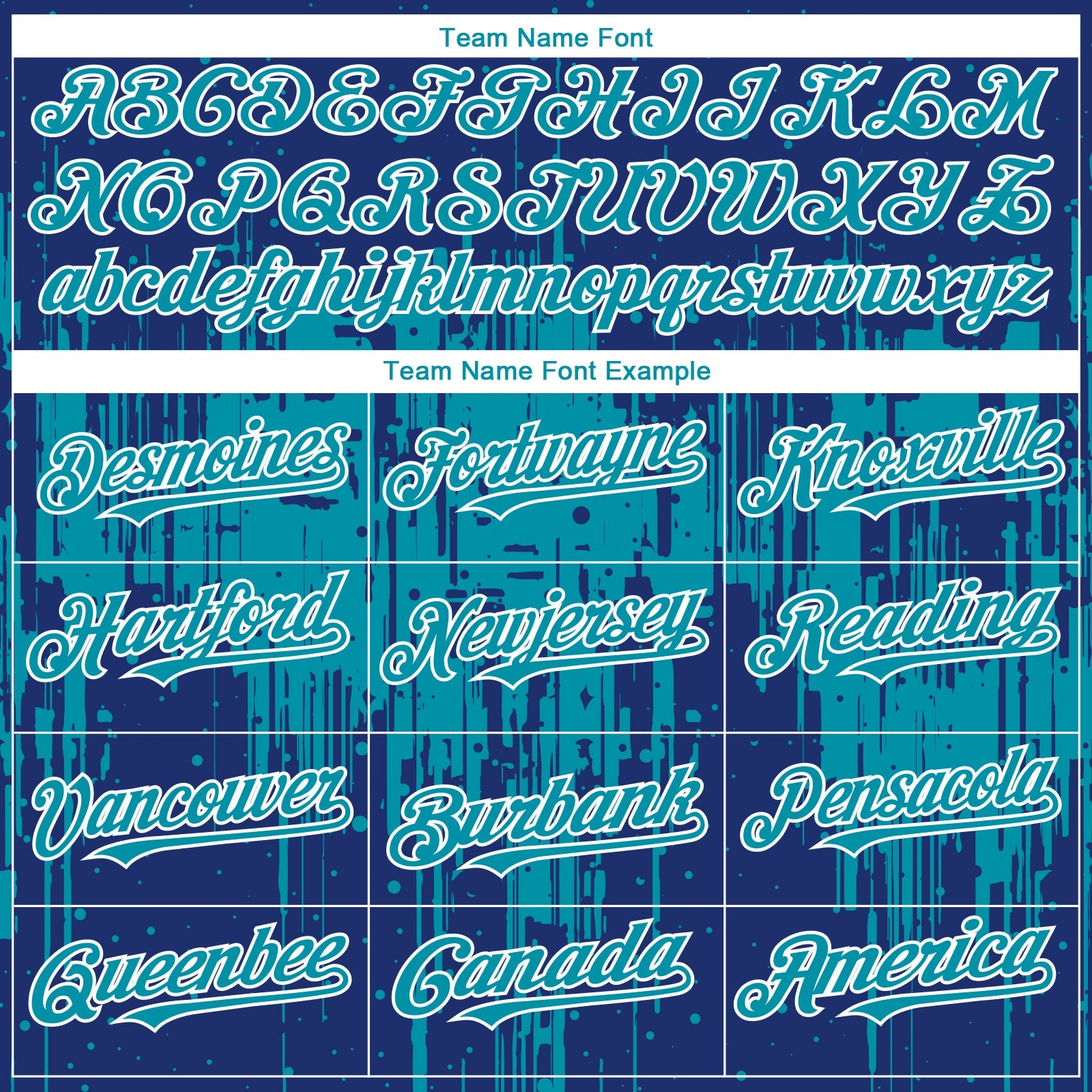 Custom Royal Teal-White Dripping Splatter Paint Authentic Baseball Jersey view 4