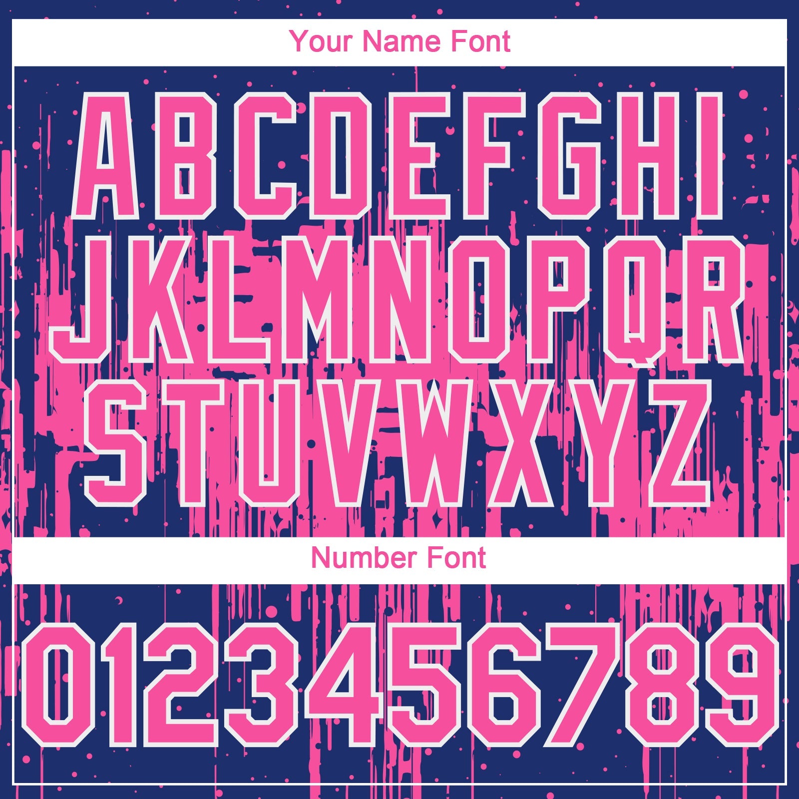 Custom Royal Pink-White Dripping Splatter Paint Authentic Baseball Jersey view 5