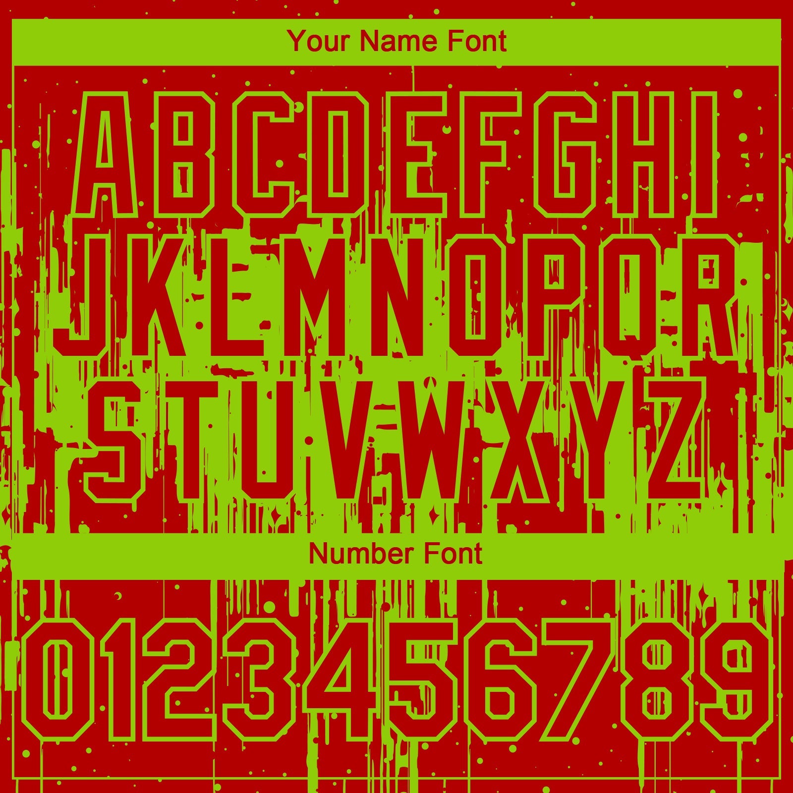 Custom Red Neon Green Dripping Splatter Paint Authentic Baseball Jersey view 5