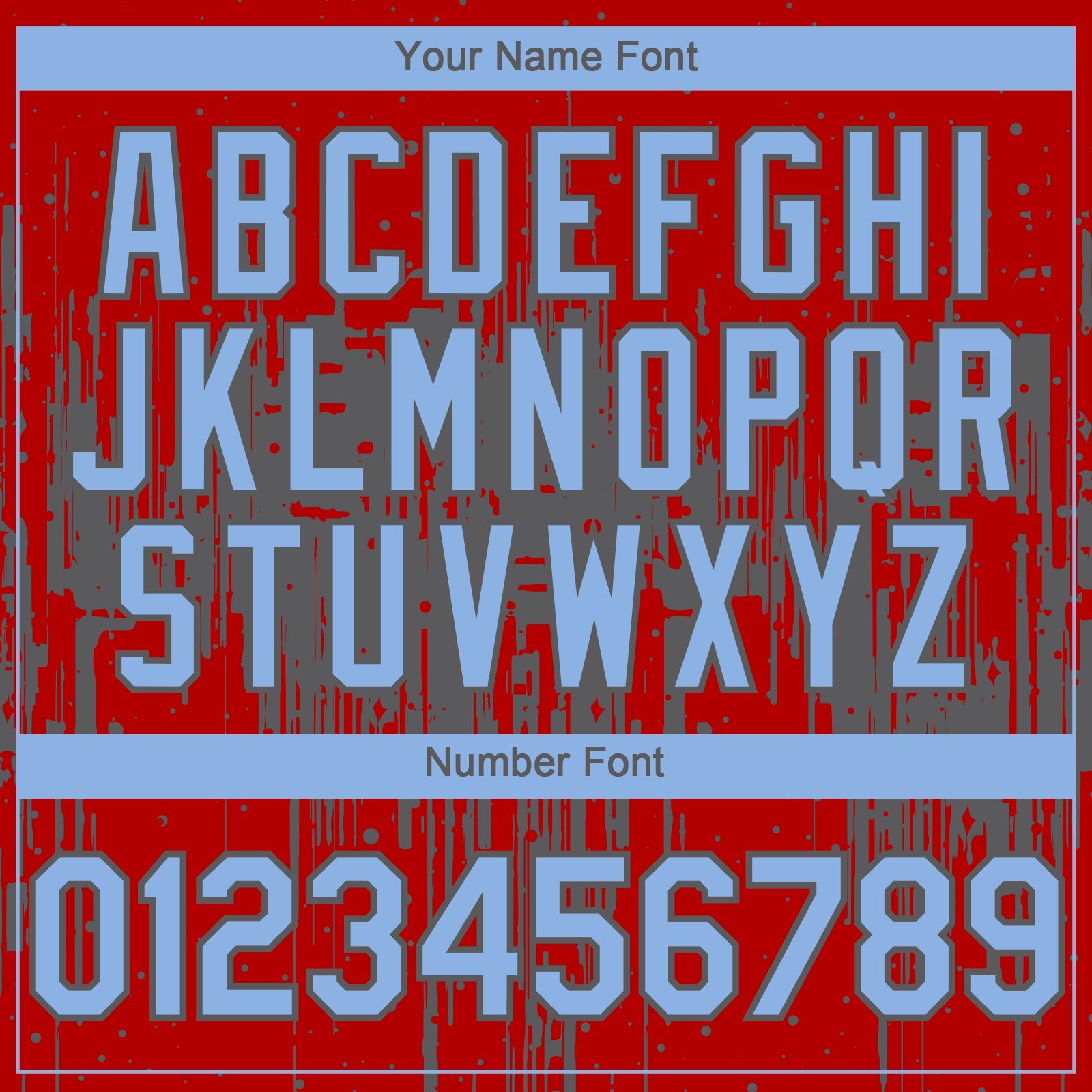 Custom Red Light Blue-Steel Gray Dripping Splatter Paint Authentic Baseball Jersey view 5